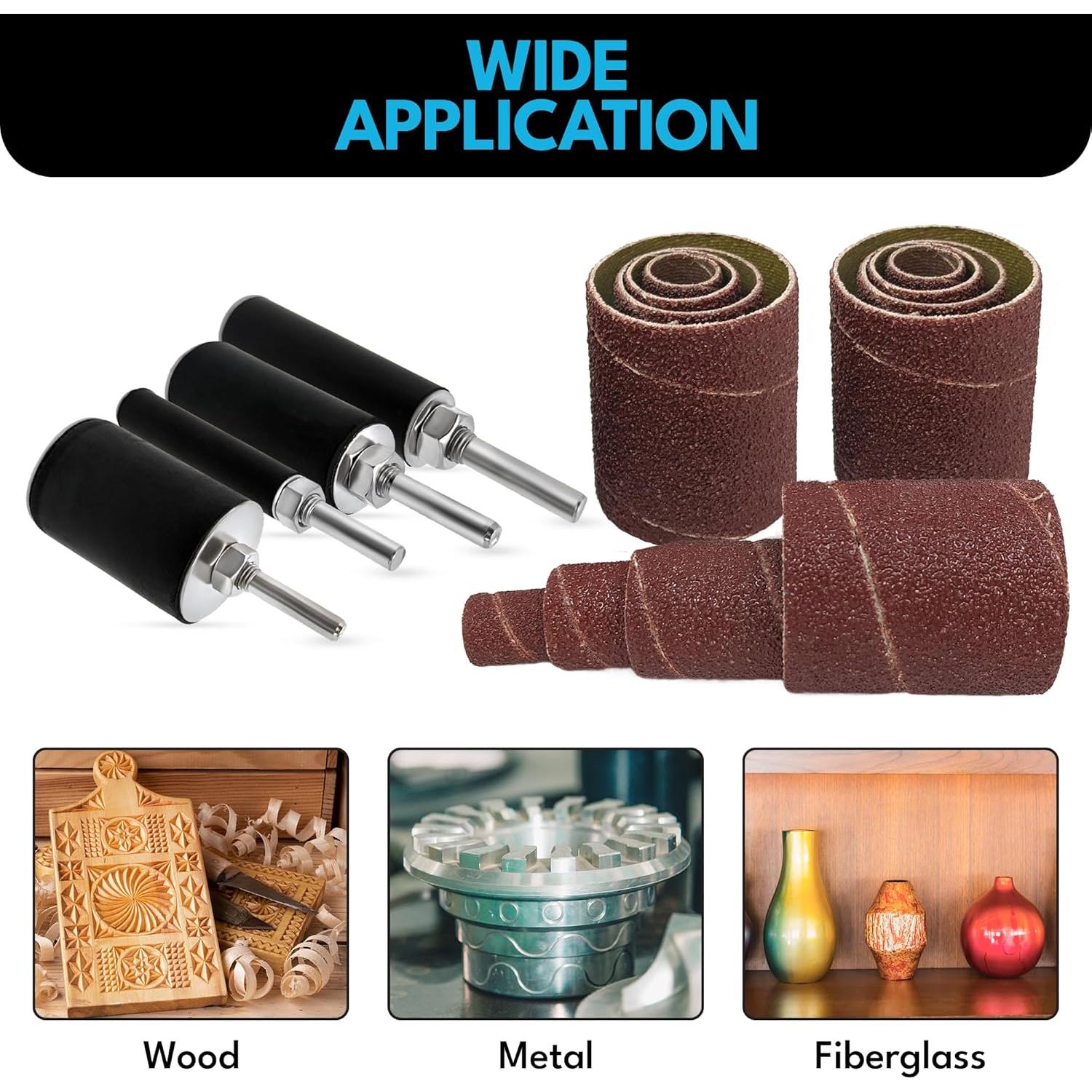 Juego de 16 tambores y mangas de lijado LINE10 Tools