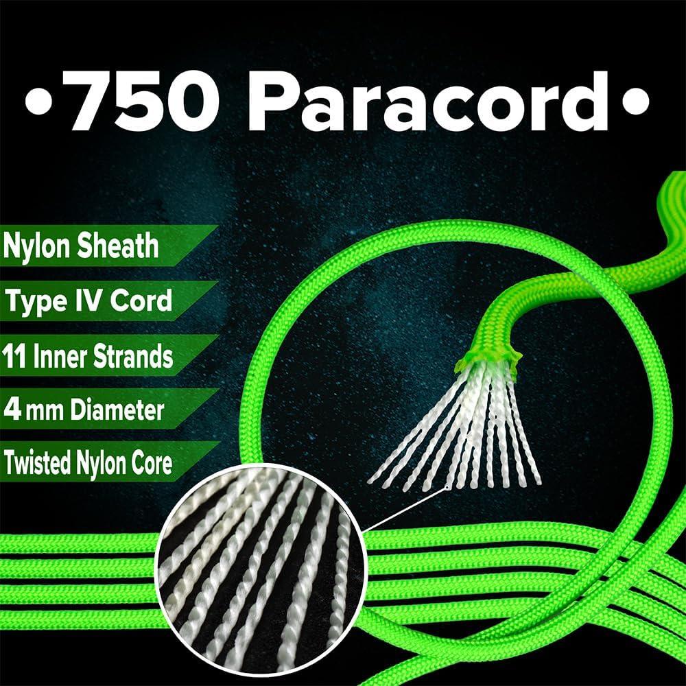 Cuerda Paracord Planet 750 Nylon 15.24m Púrpura Ácido Multiusos