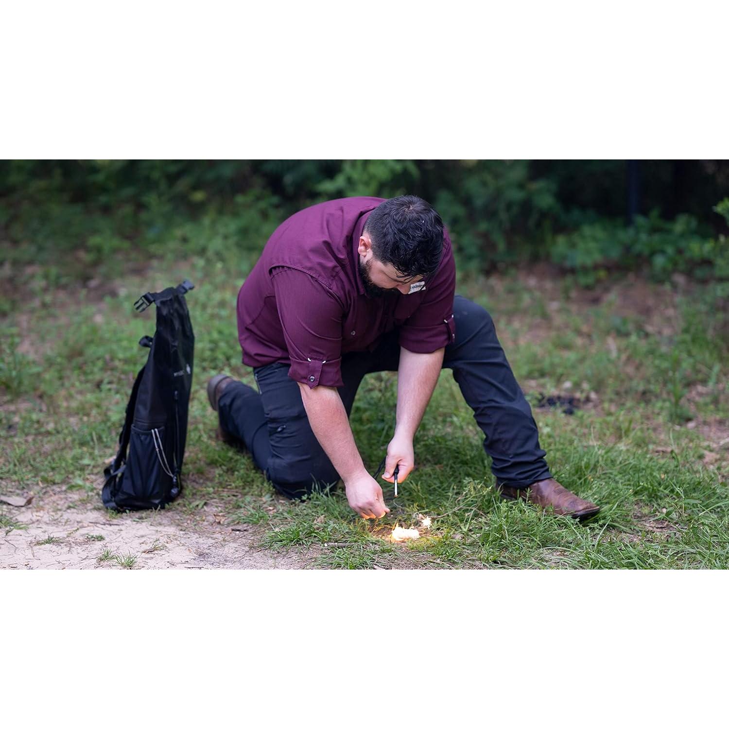 Kit de Inicio de Fuego SharpSurvival - Magnesio, Brújula y Silbato