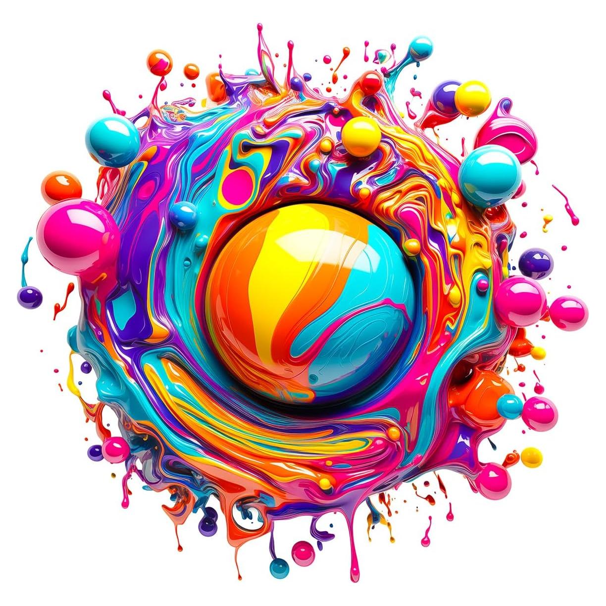 Rompecabezas Bgraamiens 1000 Piezas Salpicaduras de Pintura