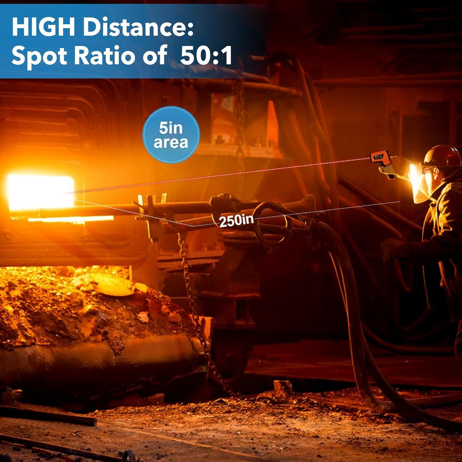 Termómetro Infrarrojo MESTEK IR05A -40 a 1600°C Pantalla LCD