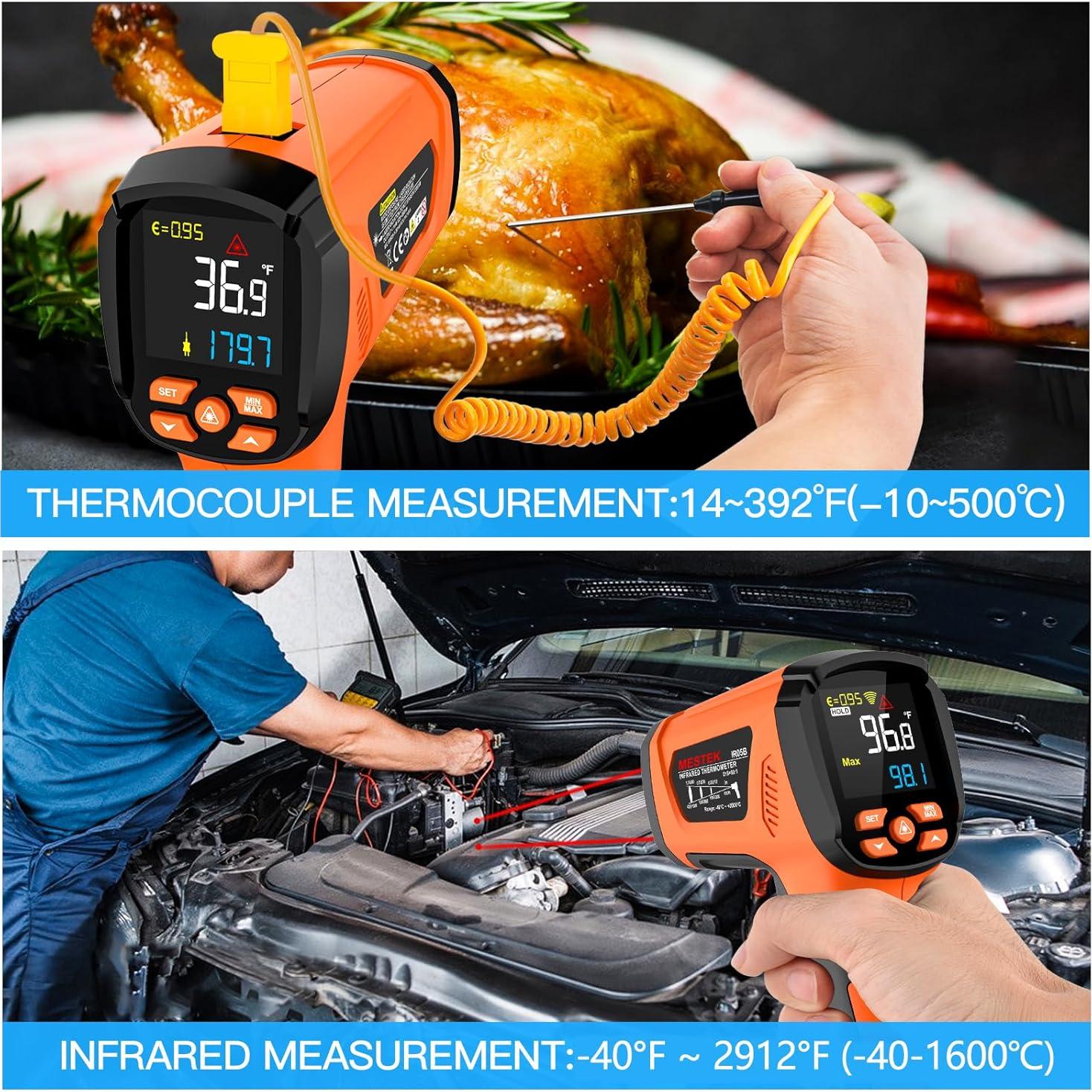 Termómetro Infrarrojo MESTEK IR05A -40 a 1600°C Pantalla LCD