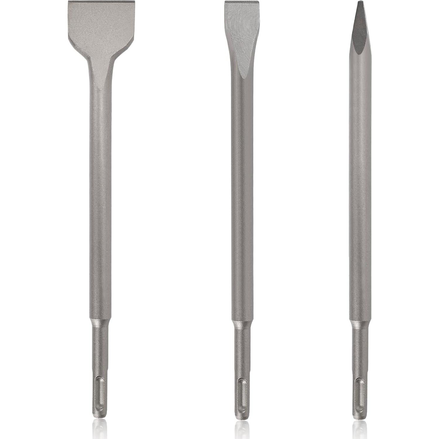 Juego de Cinceles SDS-Plus TEWORDA 3 Piezas para Concreto