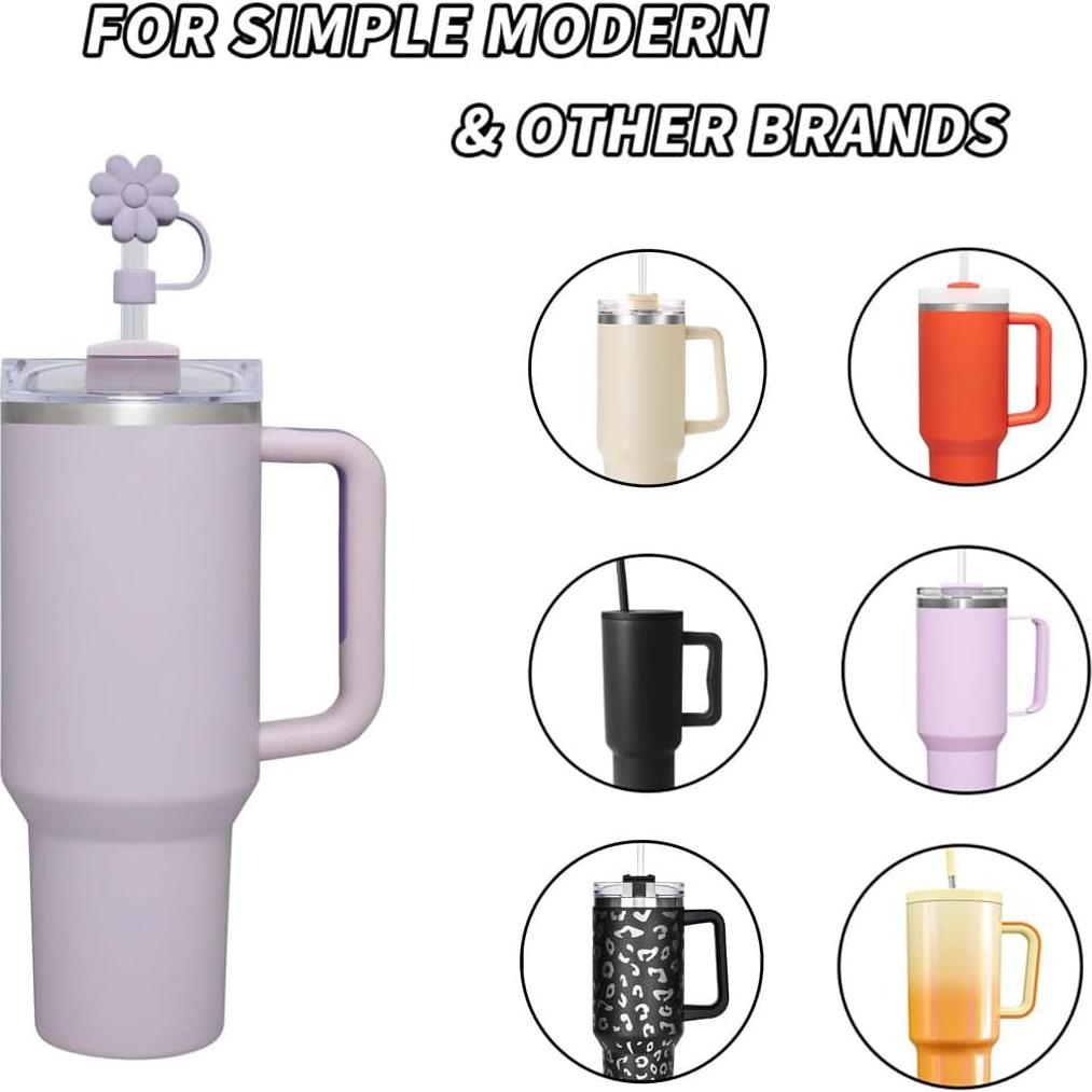 Cubiertas de Pajitas de Silicona TLFOMIA 10mm 6 Piezas