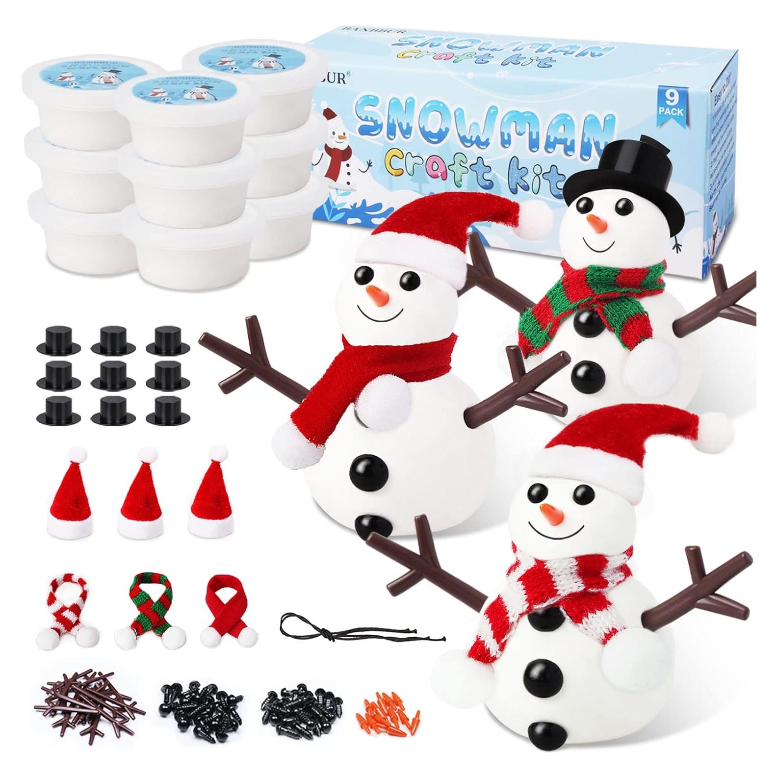 Kit de Manualidades Muñeco de Nieve BANBBUR 9 Piezas Arcilla