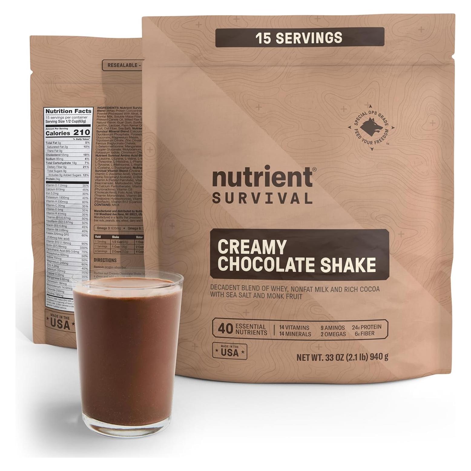 Polvo de Proteína de Suero Nutrient Survival 0.94 kg Chocolate