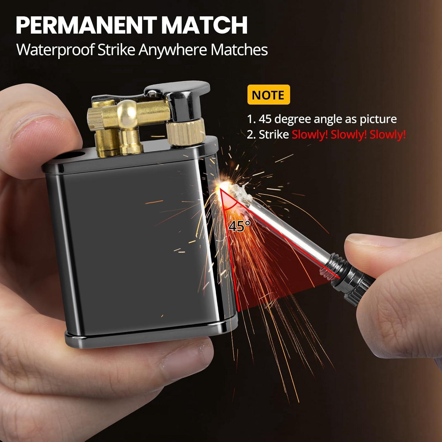 Encendedor Vintage Choicedc de Queroseno Recargable Negro