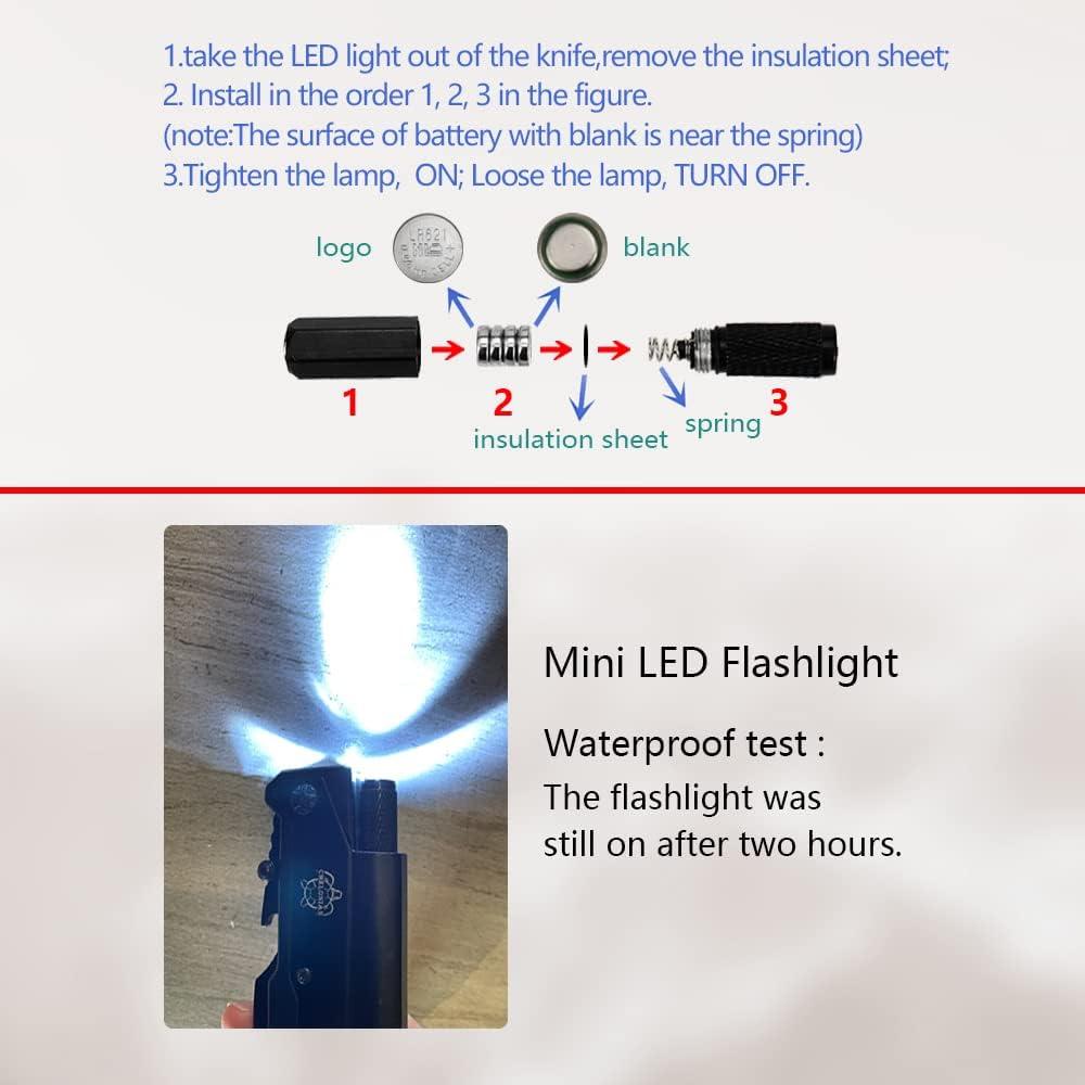 Cuchillo de bolsillo CHELONIAN 7 en 1 con luz LED y encendedor