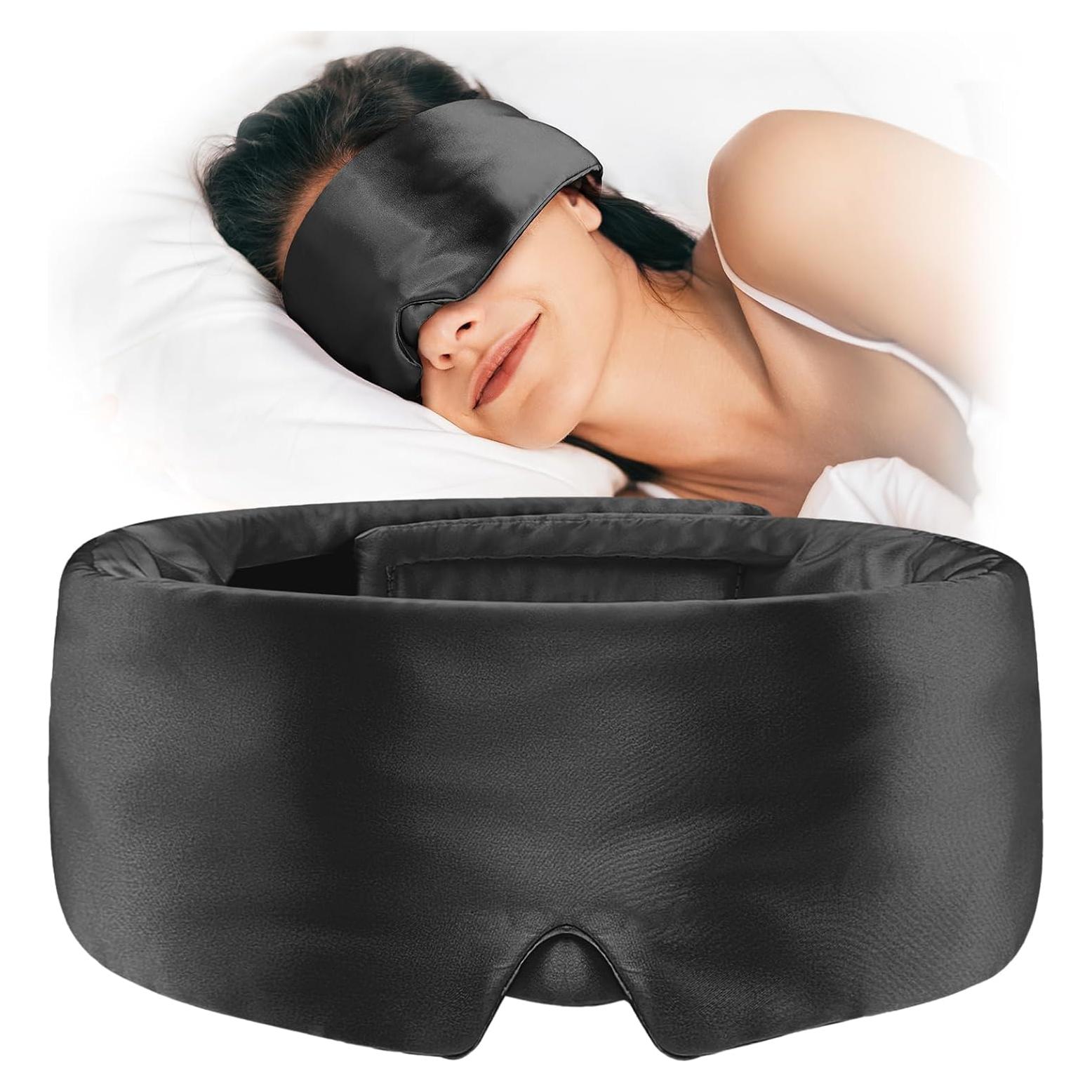 Máscara de Sueño Suave Umisleep Negra, Antienvejecimiento, Ajustable