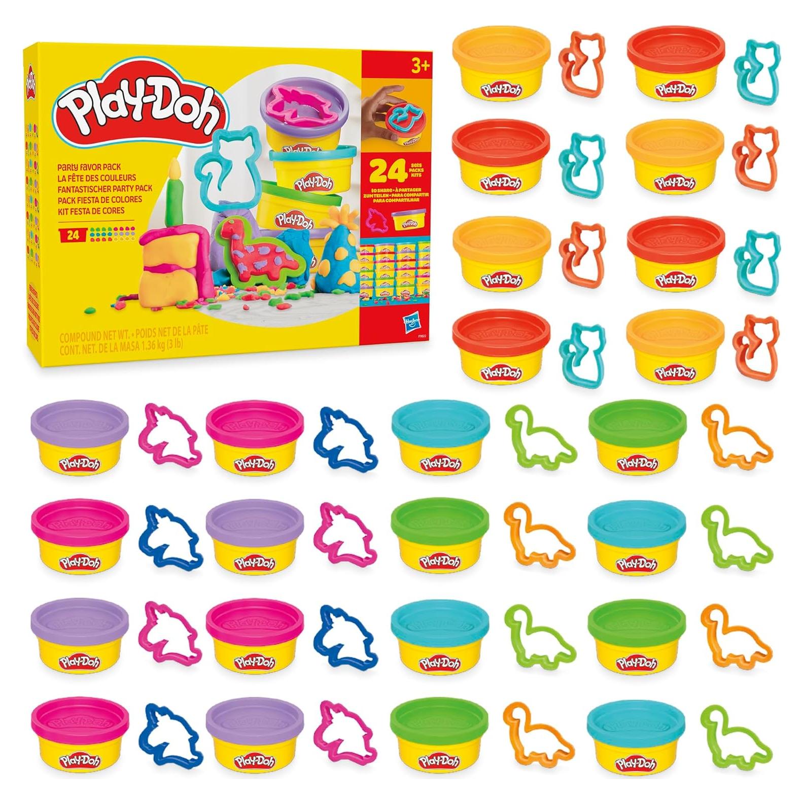 Paquete de Favor de Fiesta Play-Doh 24 Latas 56g con Cortadores