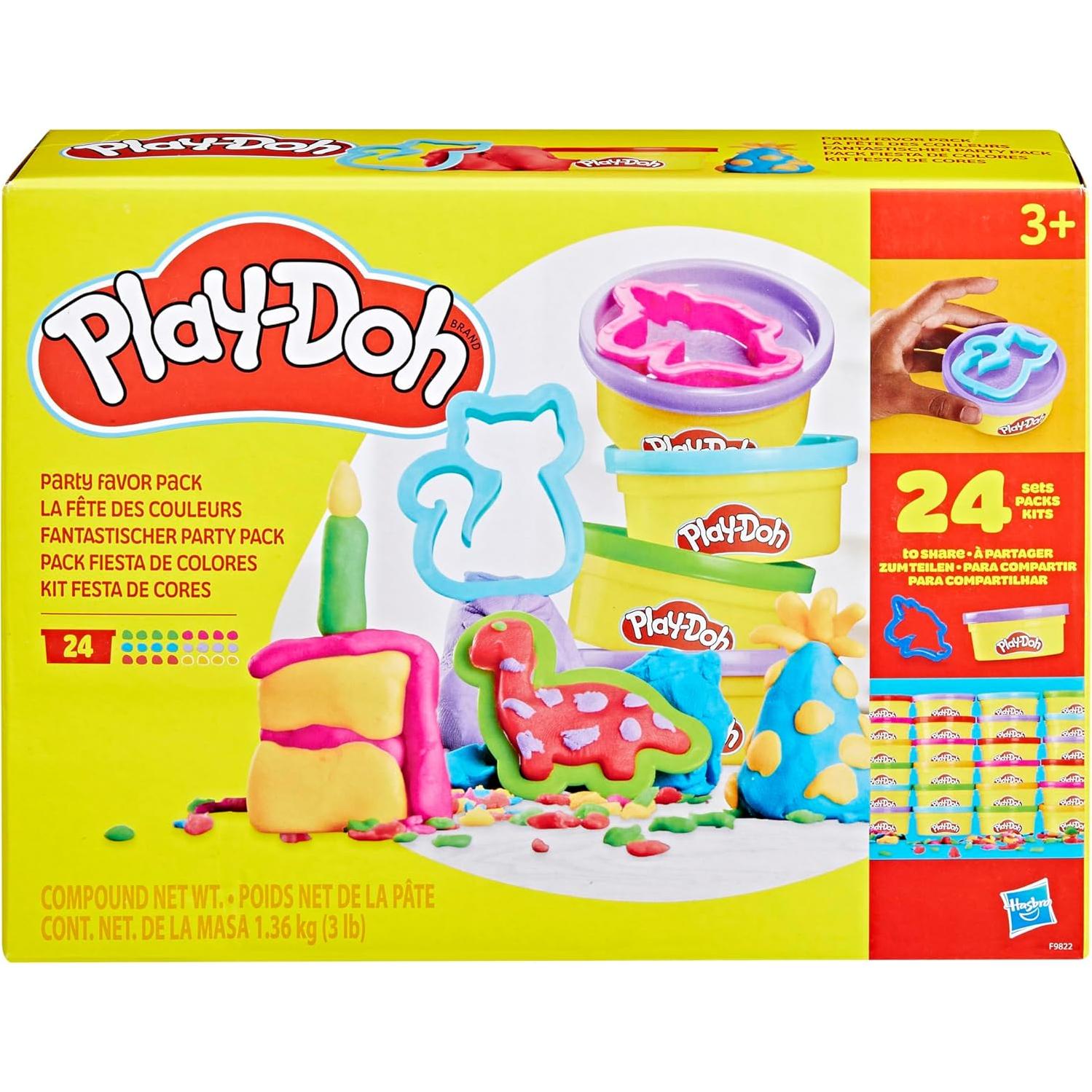 Paquete de Favor de Fiesta Play-Doh 24 Latas 56g con Cortadores