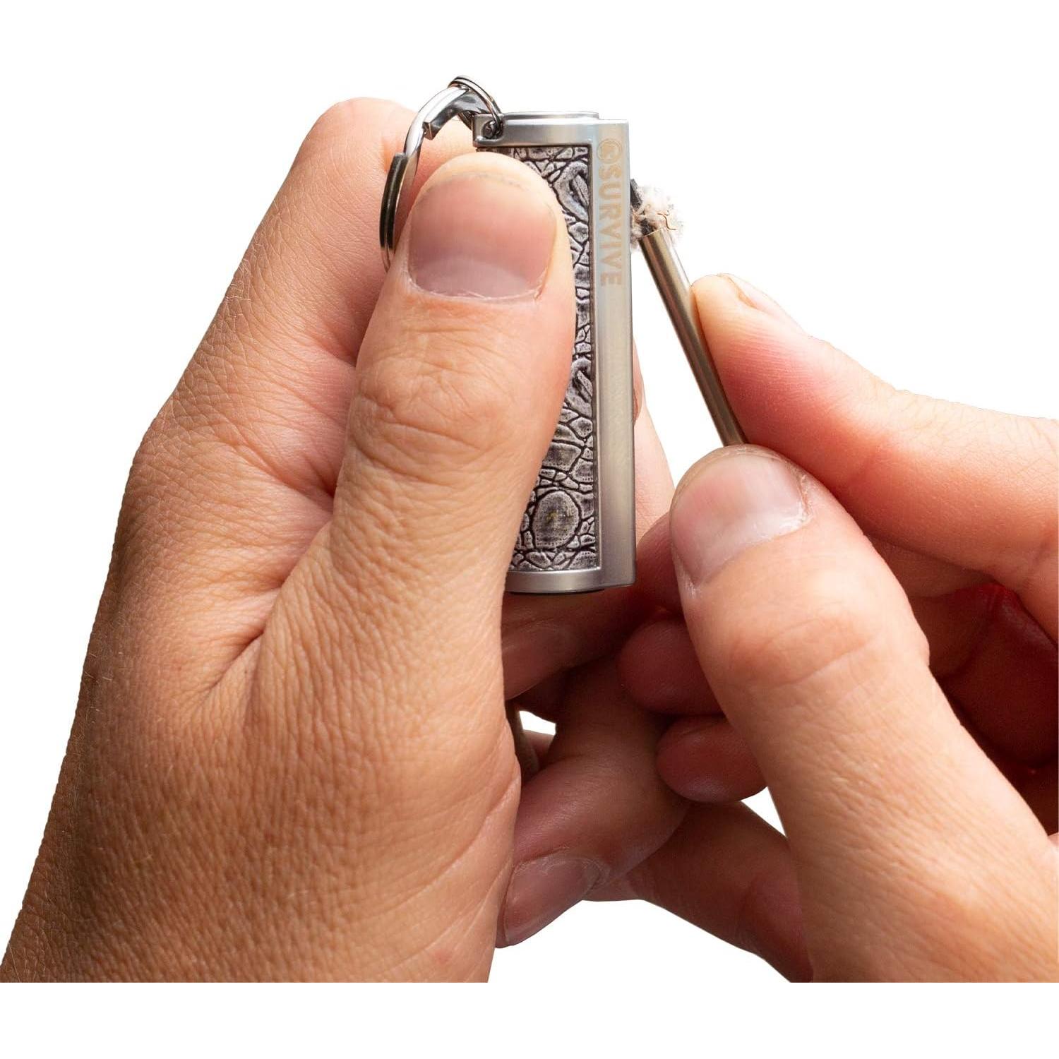 Encendedor Reutilizable SURVIVE de Metal, 2 Piezas