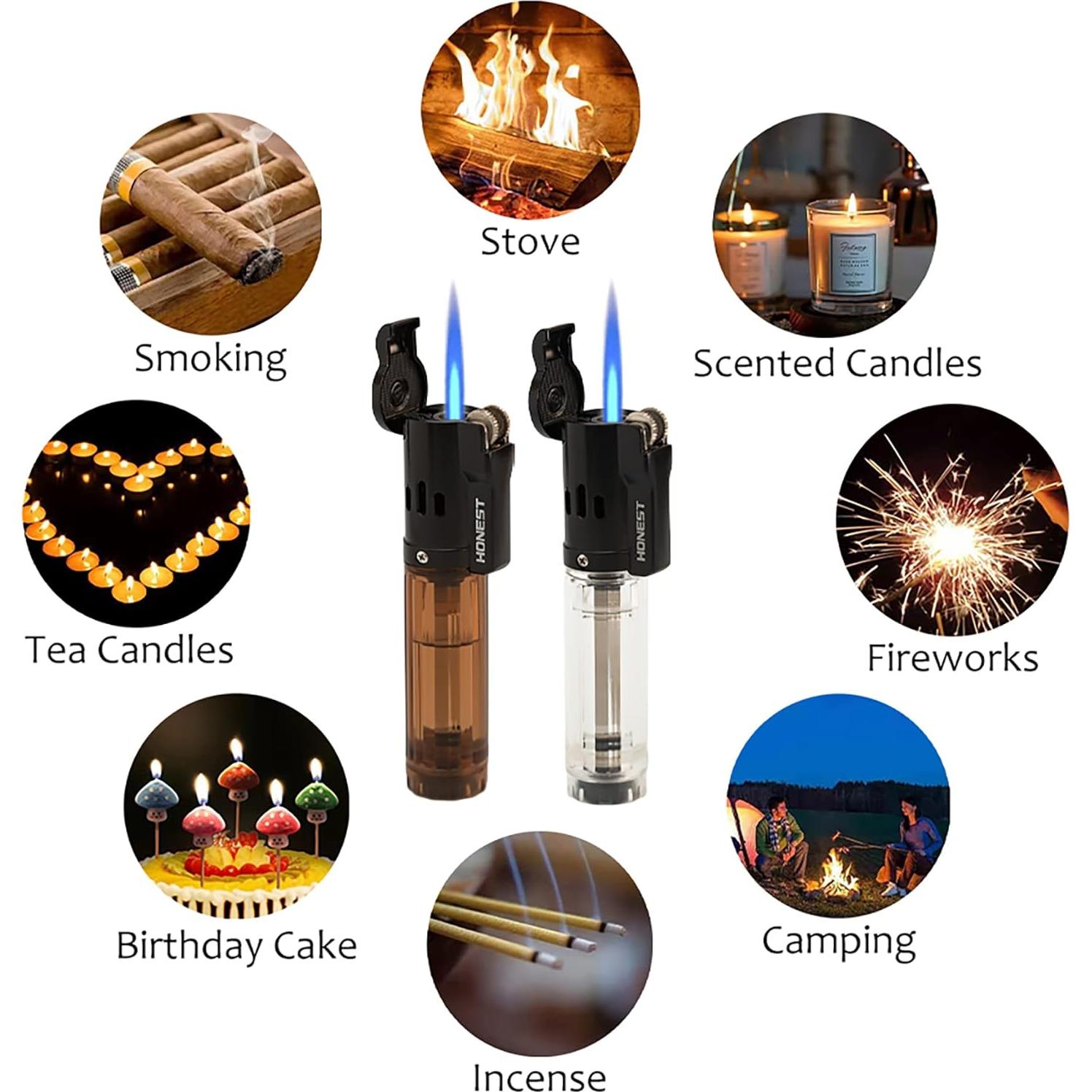 Encendedor Jet STAOSAN Recargable Visible 209g 5 Colores