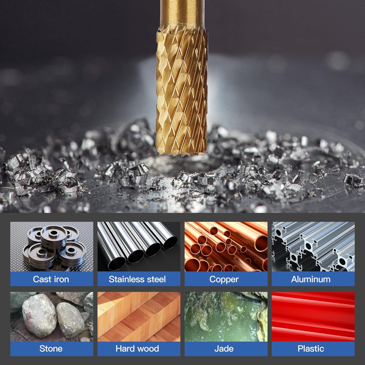 Bits de Carburo 1/4" HUHAO para Dremel - Kit de Pulido 1pc