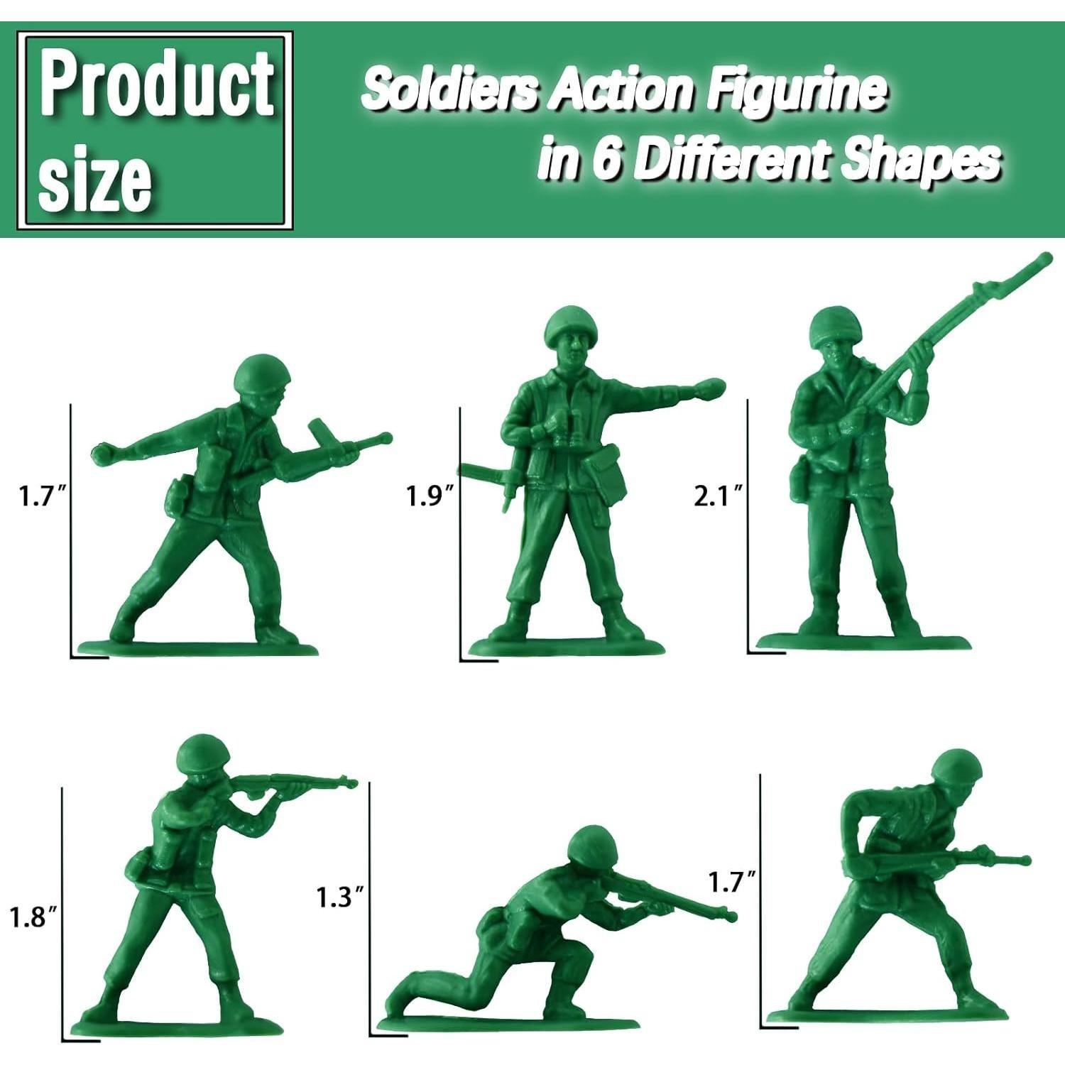Conjunto de Soldados de Juguete HAPTIME 50 pcs Verde Plástico