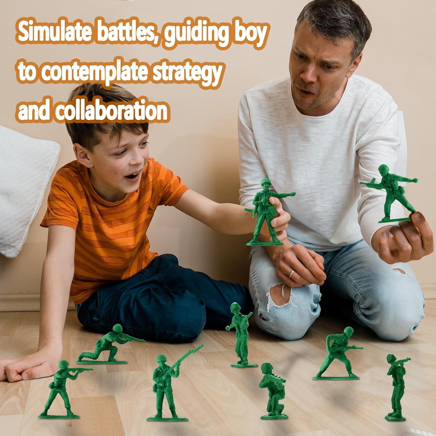 Conjunto de Soldados de Juguete HAPTIME 50 pcs Verde Plástico