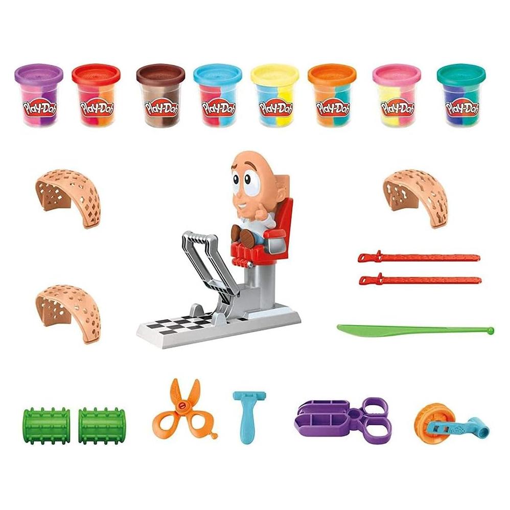 Juego de Estilista Play-Doh F1260 con 8 Latas Tricolores