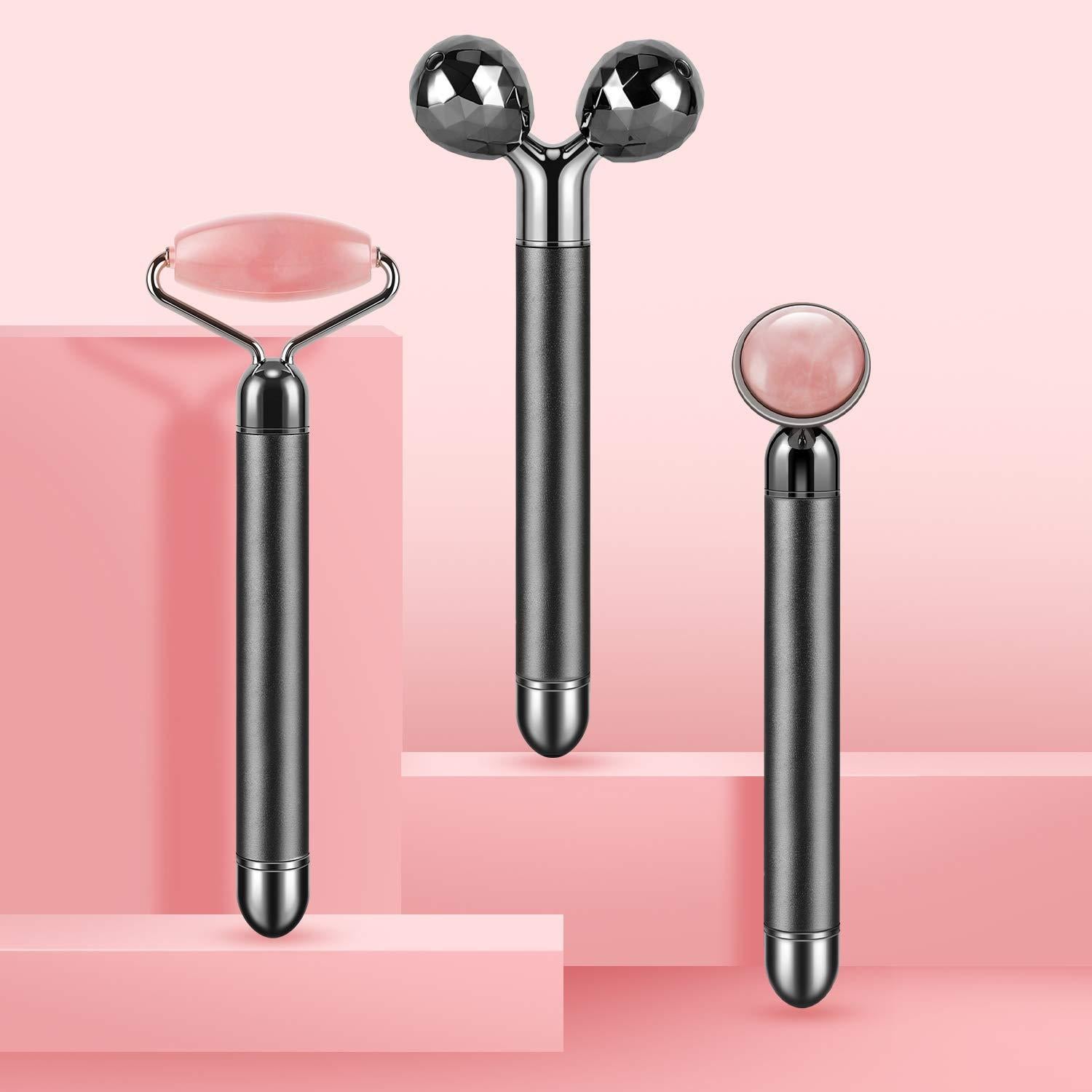 Rodillo Facial Eléctrico 3 en 1 DANGSHAN Negro