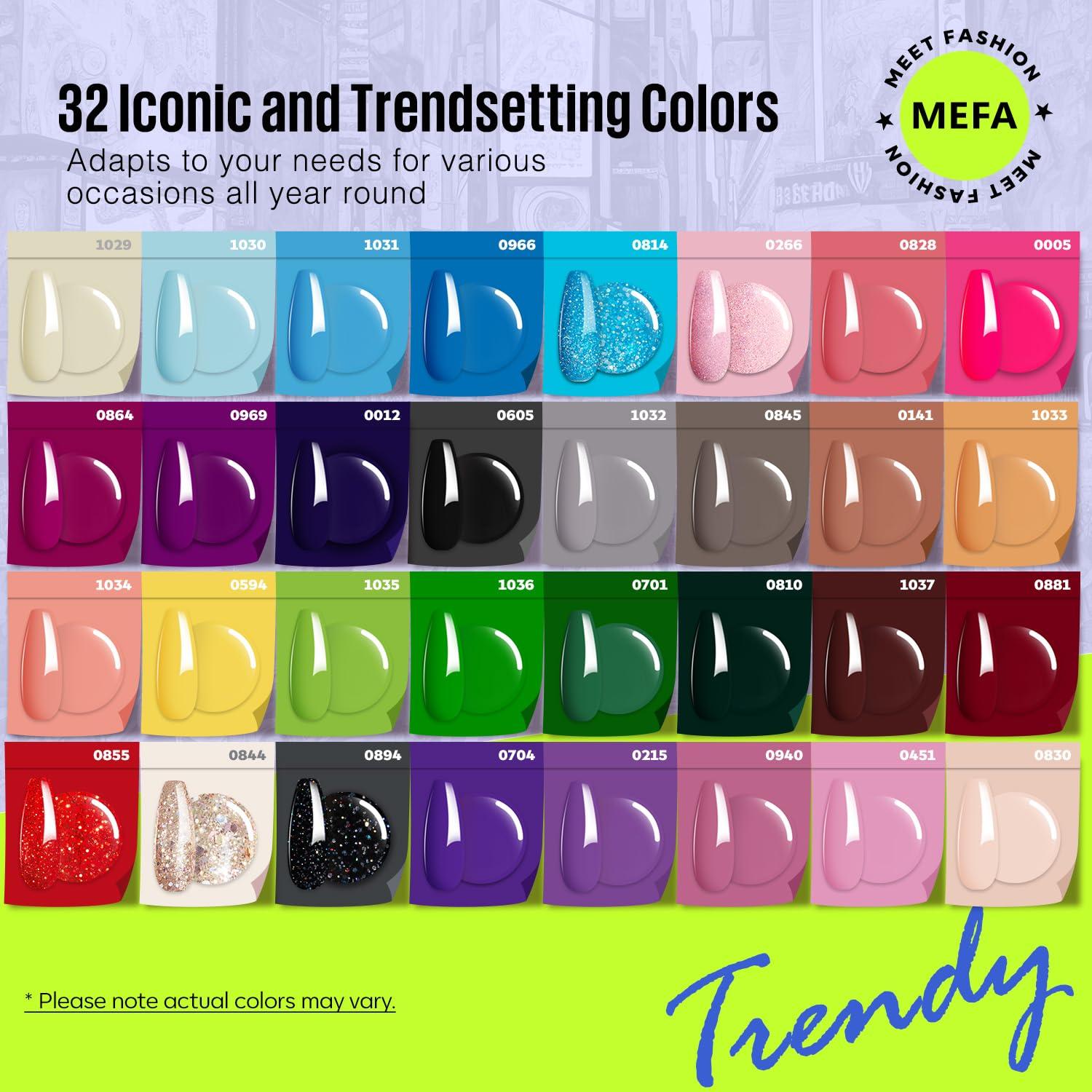 Set de Esmalte en Gel MEFA 35 Pcs 32 Colores Manicura DIY