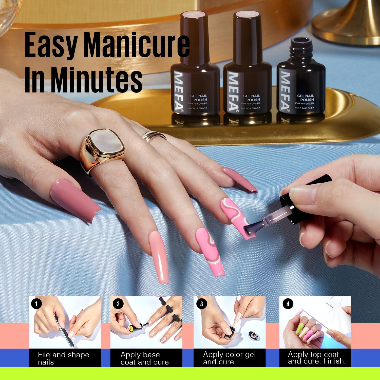 Set de Esmalte en Gel MEFA 35 Pcs 32 Colores Manicura DIY
