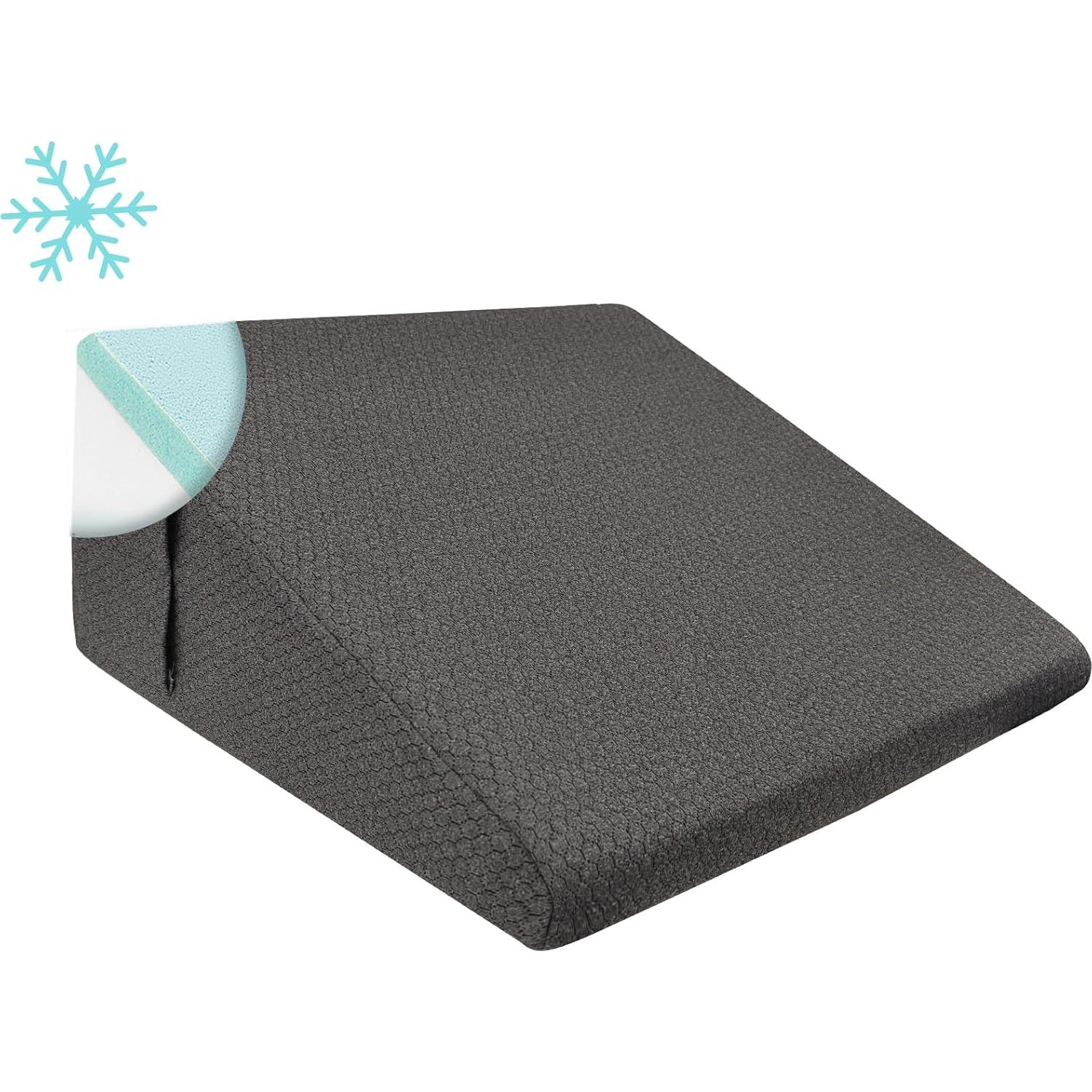 Cojín en Cuña Bedluxe 20 cm Espuma Viscoelástica Negro