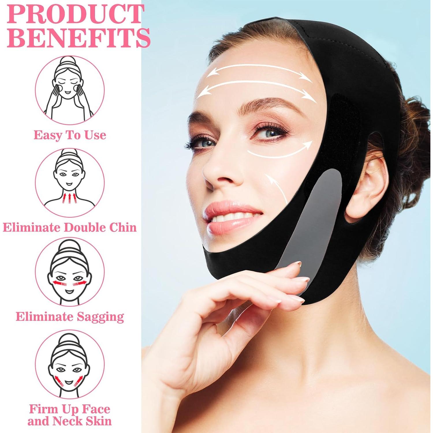 Correa de Elevación V Yuanchu para Moldeo Facial Negro