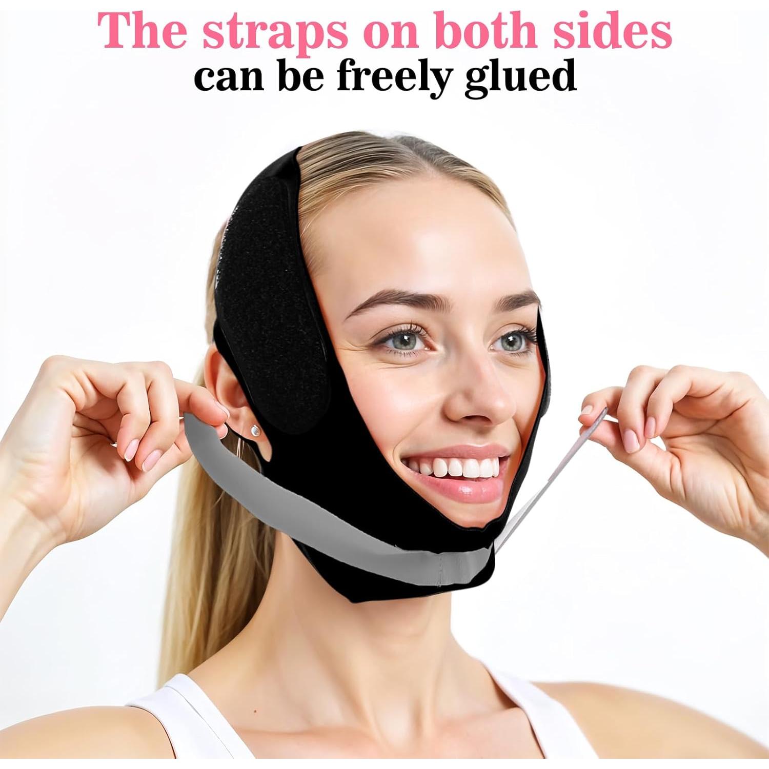 Correa de Elevación V Yuanchu para Moldeo Facial Negro