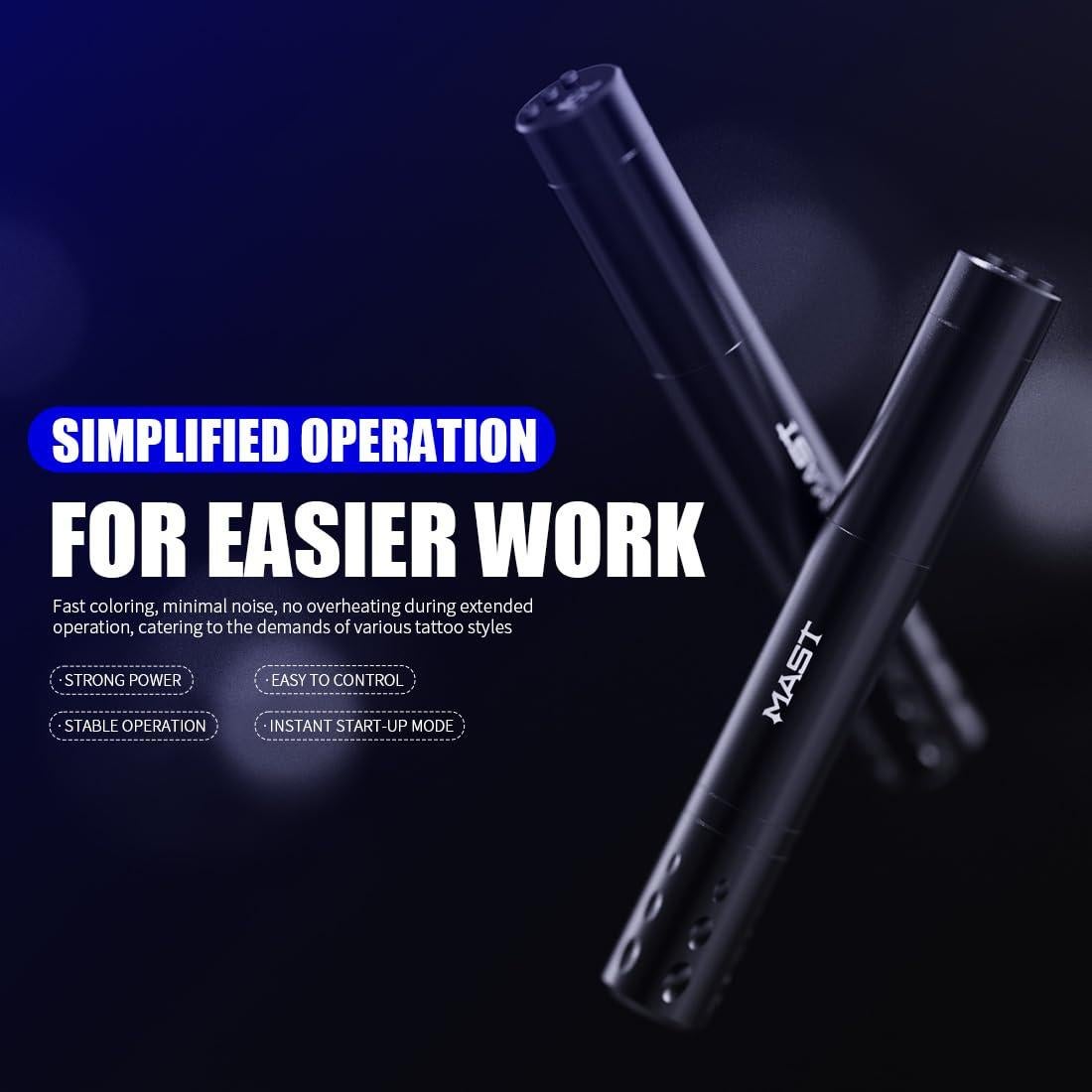 Kit Máquina Tatuaje Inalámbrica Mast Tour Fly Slim 10 Agujas