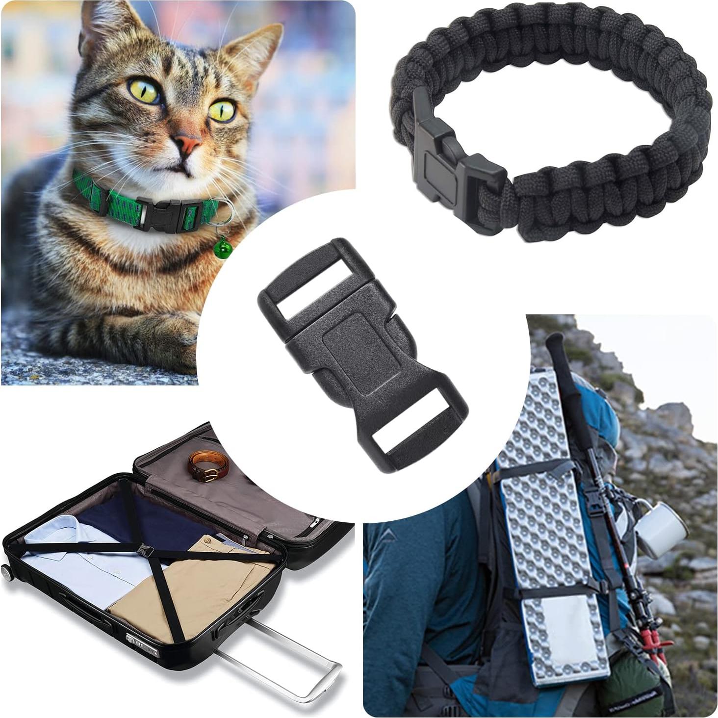 Paquete de 60 Clips de Hebilla de Paracord 12.7 mm POM