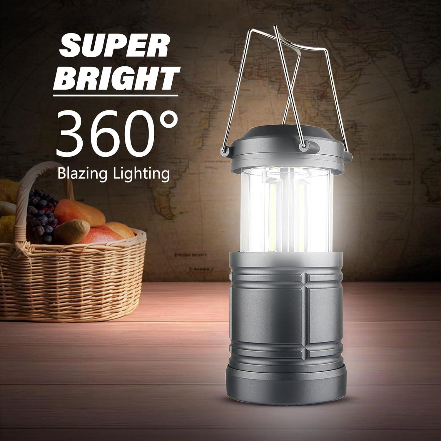 Linterna LED FADOMALL para Camping 360° - Paquete de 4