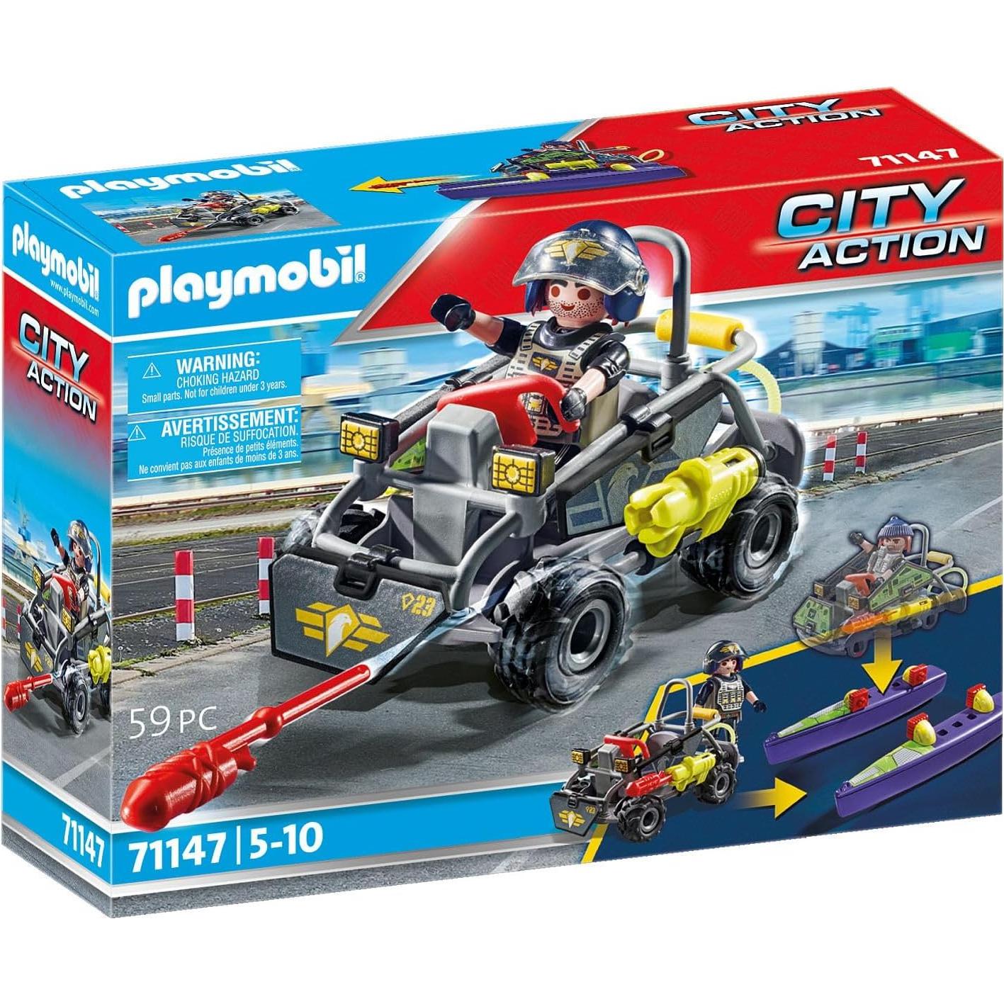 Quad Todo Terreno Policial Playmobil 71147 con figura