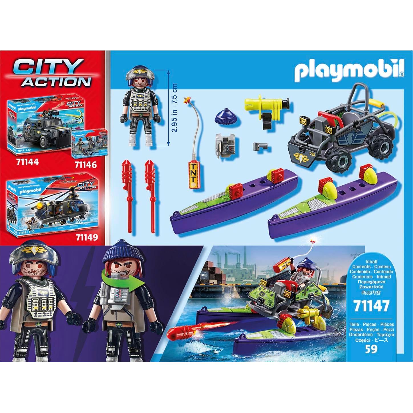 Quad Todo Terreno Policial Playmobil 71147 con figura