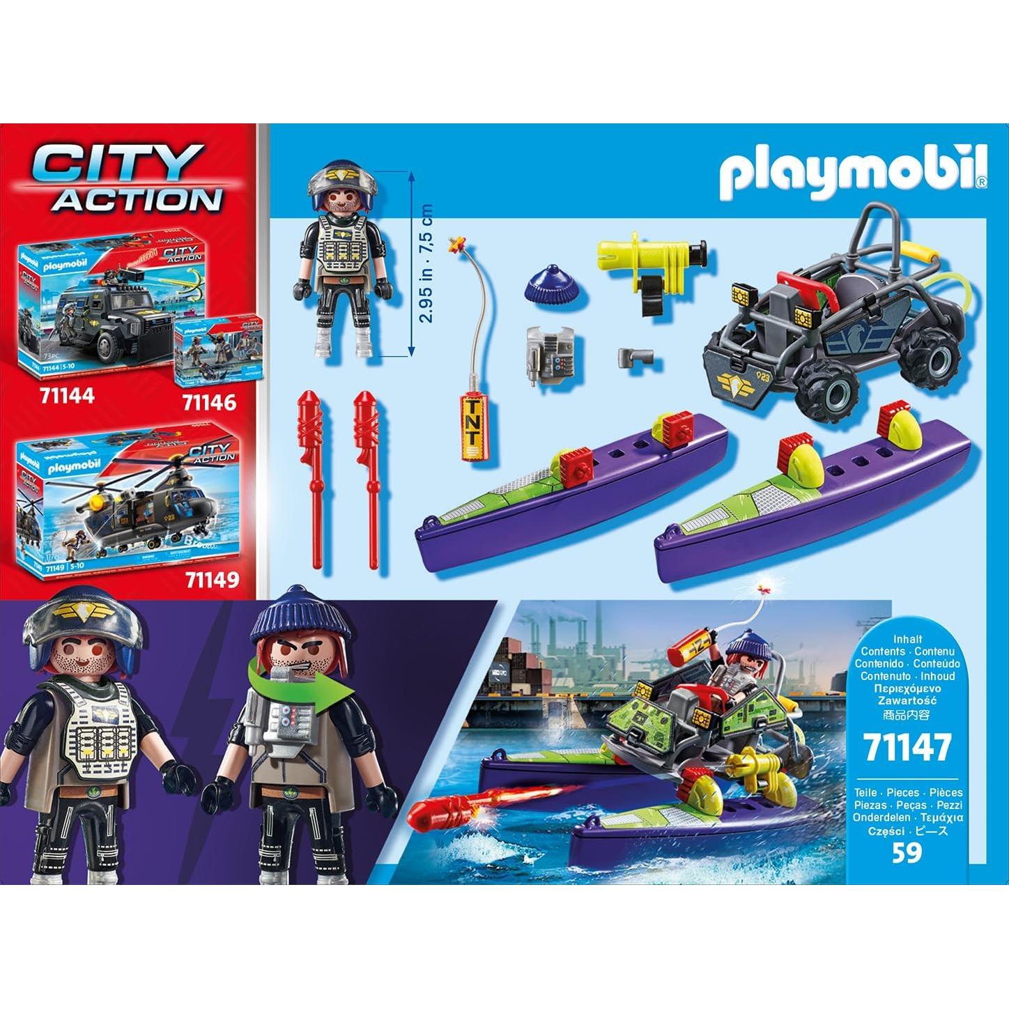 Quad Todo Terreno Policial Playmobil 71147 con figura