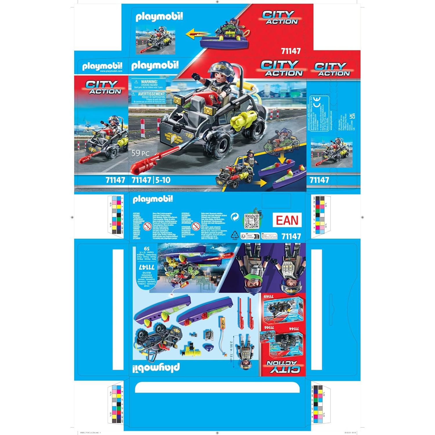 Quad Todo Terreno Policial Playmobil 71147 con figura