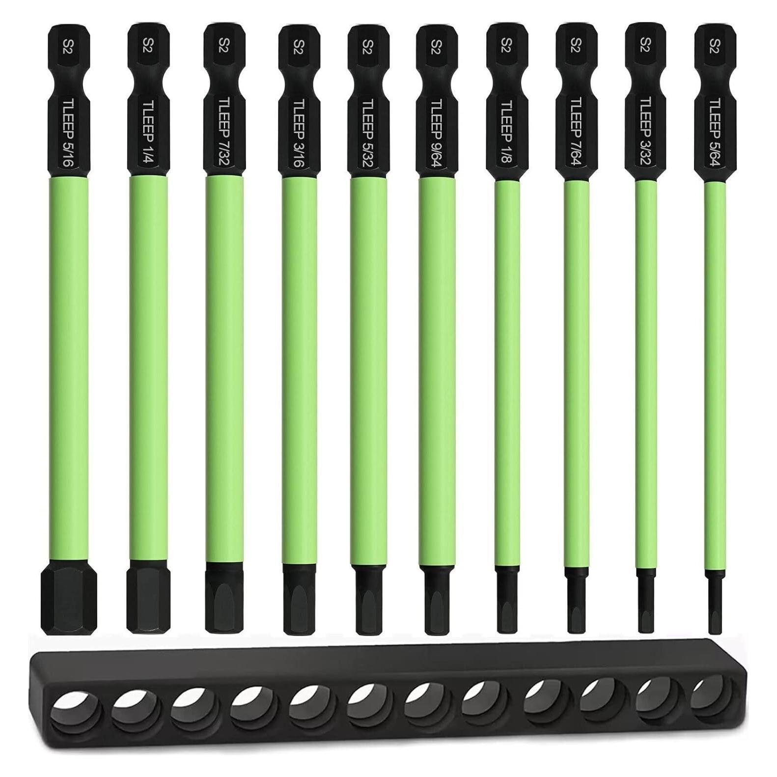 Juego de Brocas Allen TLEEP 10 Pcs Acero S2 100mm Verde
