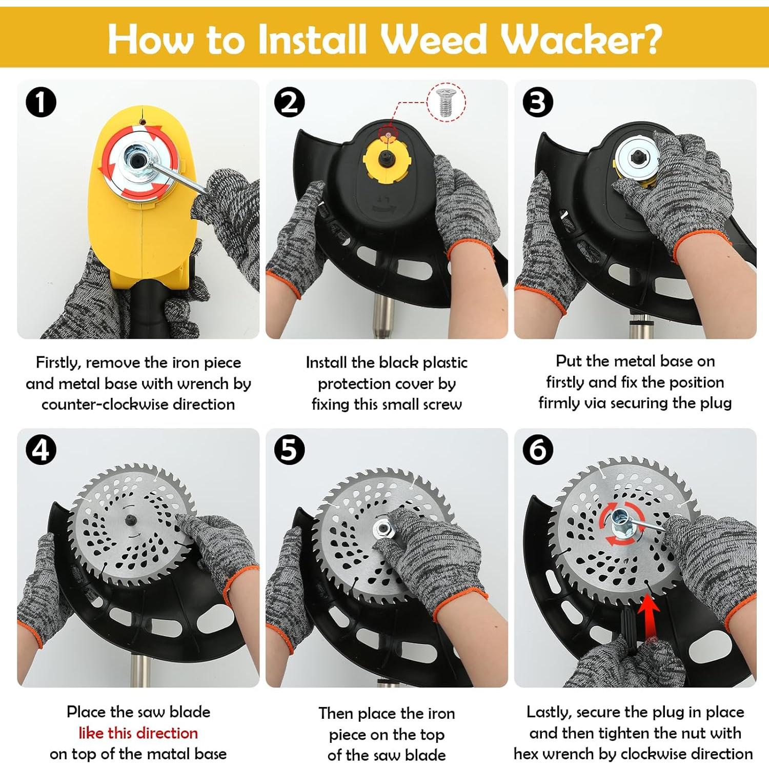 Desmalezadora Inalámbrica Vokoroad 20V Max con Cuchillas y Hilo