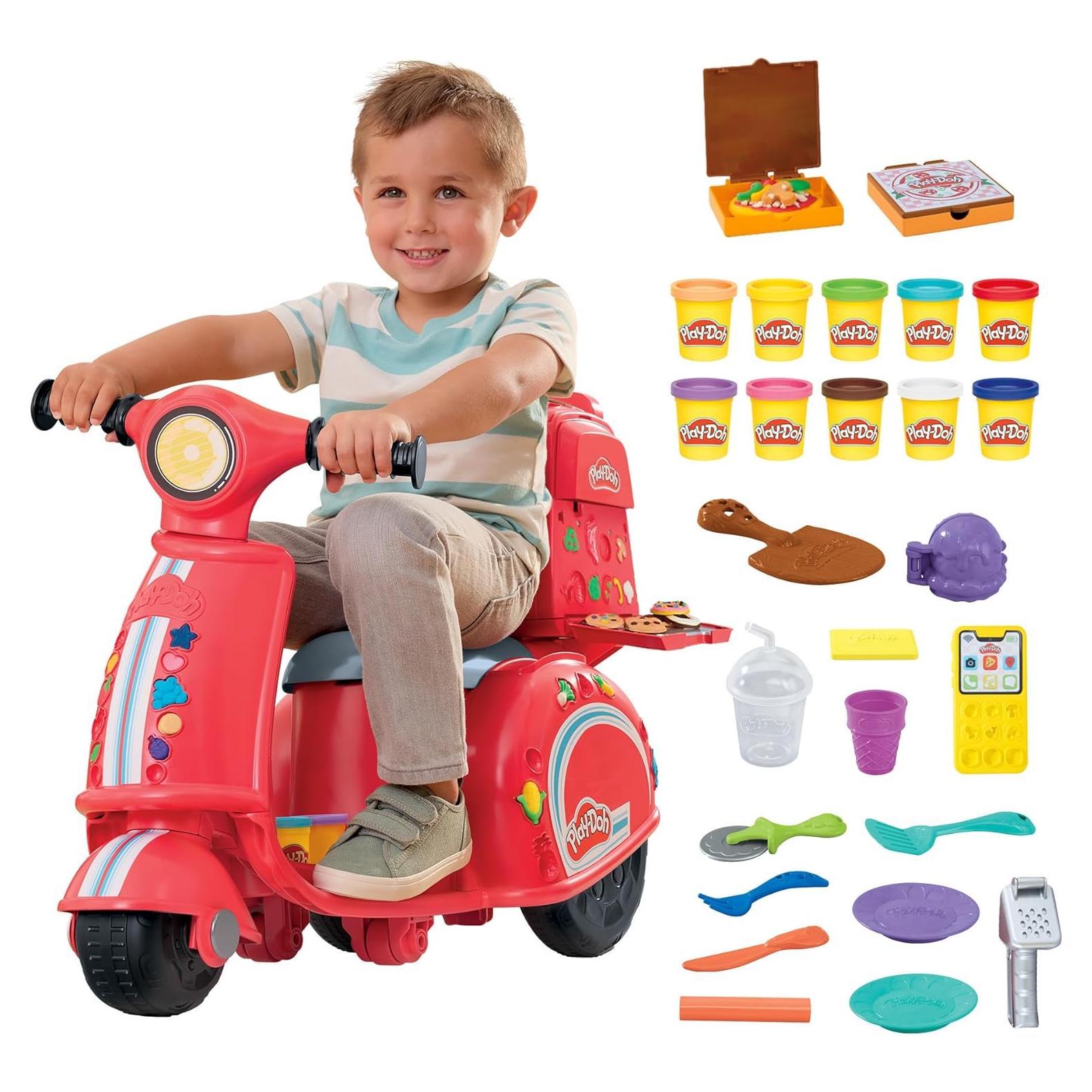 Juego de entrega de pizza Play-Doh con scooter 10 colores