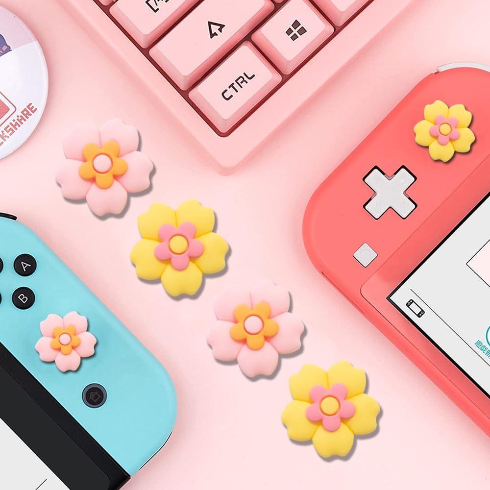 Tapas de Pulgar Kawaii PERFECTSIGHT para Nintendo Switch - 4 PCS