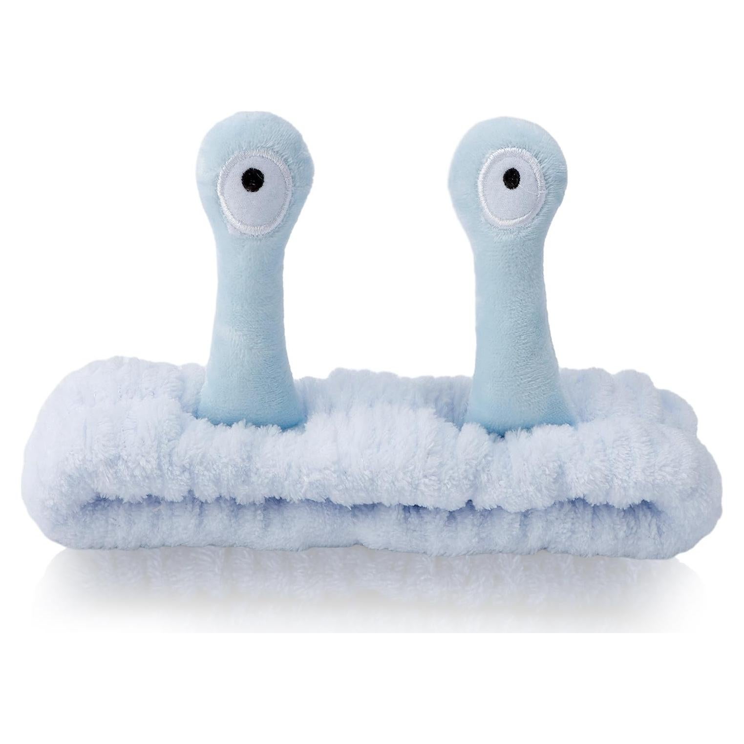 Cinta para la cabeza SuPoo Caracol Azul Microfibra Suave