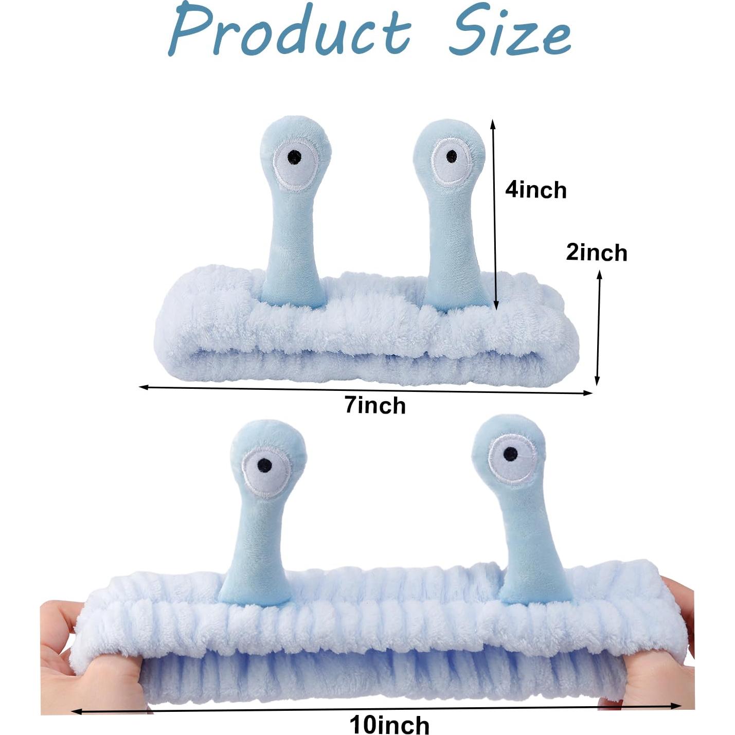 Cinta para la cabeza SuPoo Caracol Azul Microfibra Suave