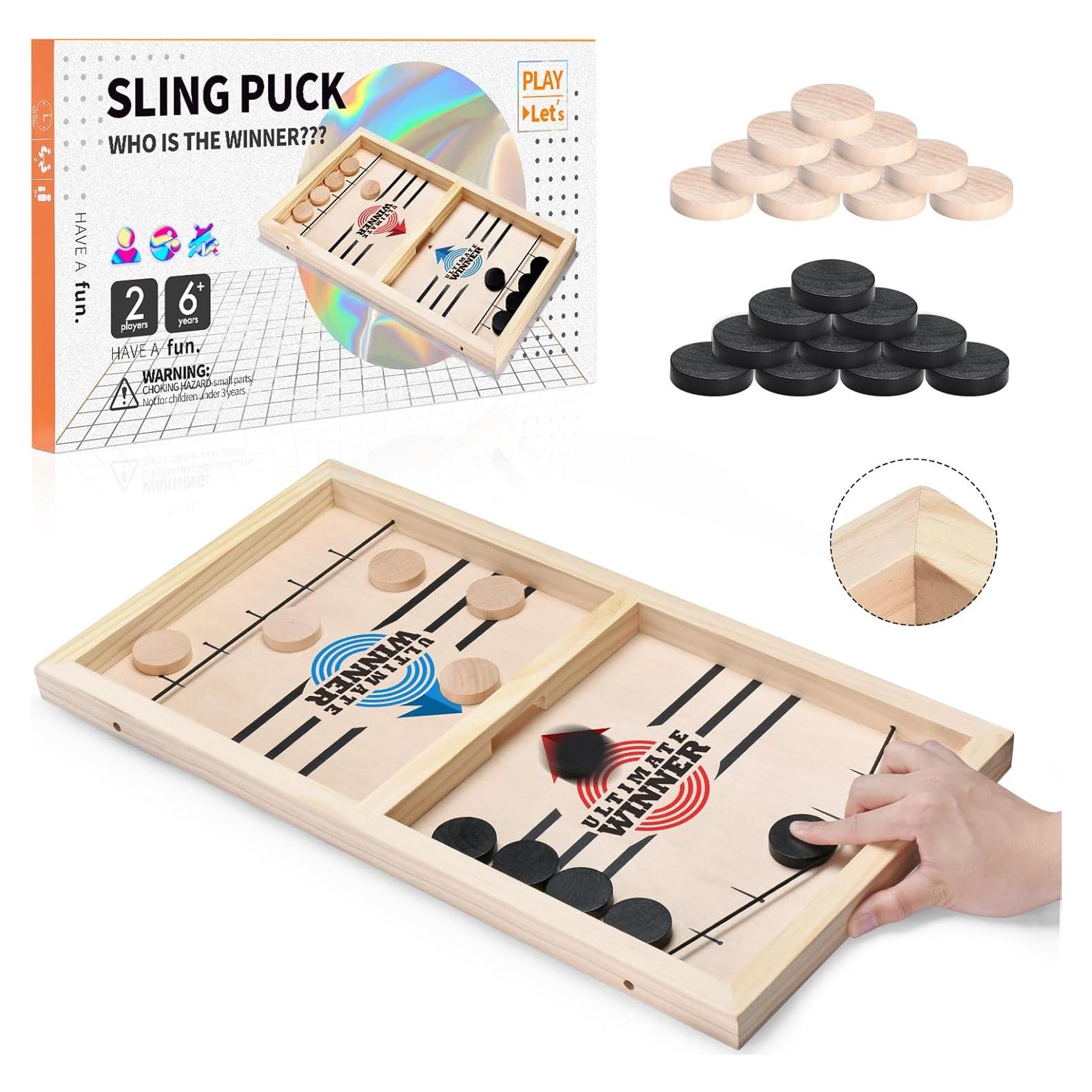 Juego de Pucks Rápido AMFLOWER 56.6x30.5 cm para 2 Jugadores