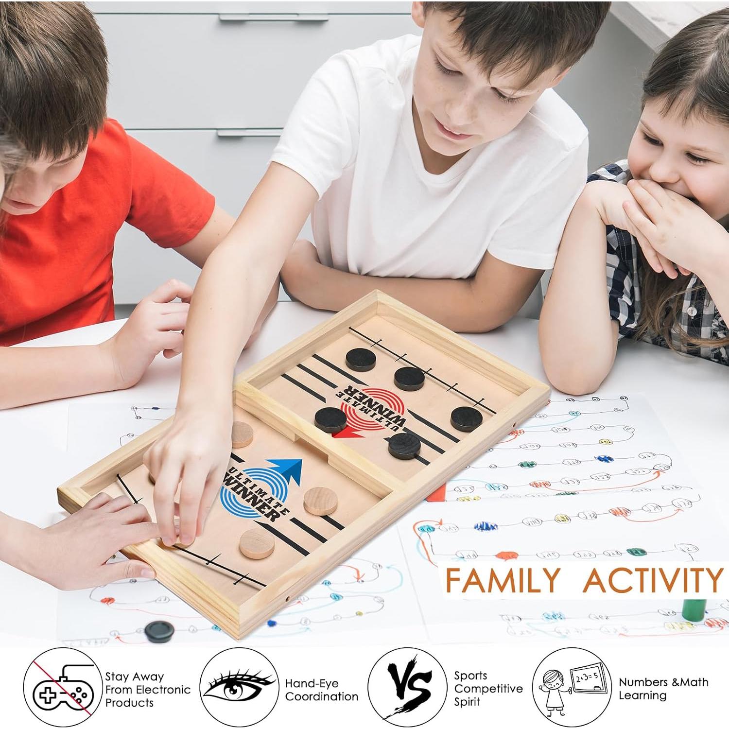 Juego de Pucks Rápido AMFLOWER 56.6x30.5 cm para 2 Jugadores