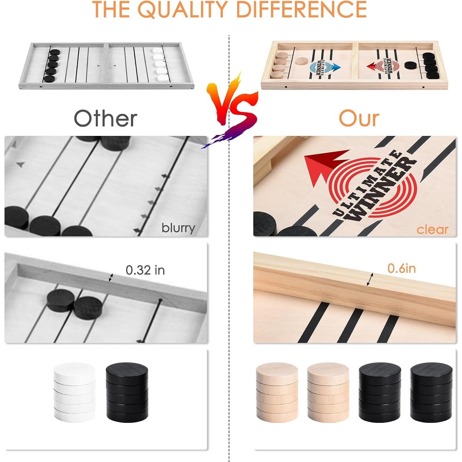 Juego de Pucks Rápido AMFLOWER 56.6x30.5 cm para 2 Jugadores