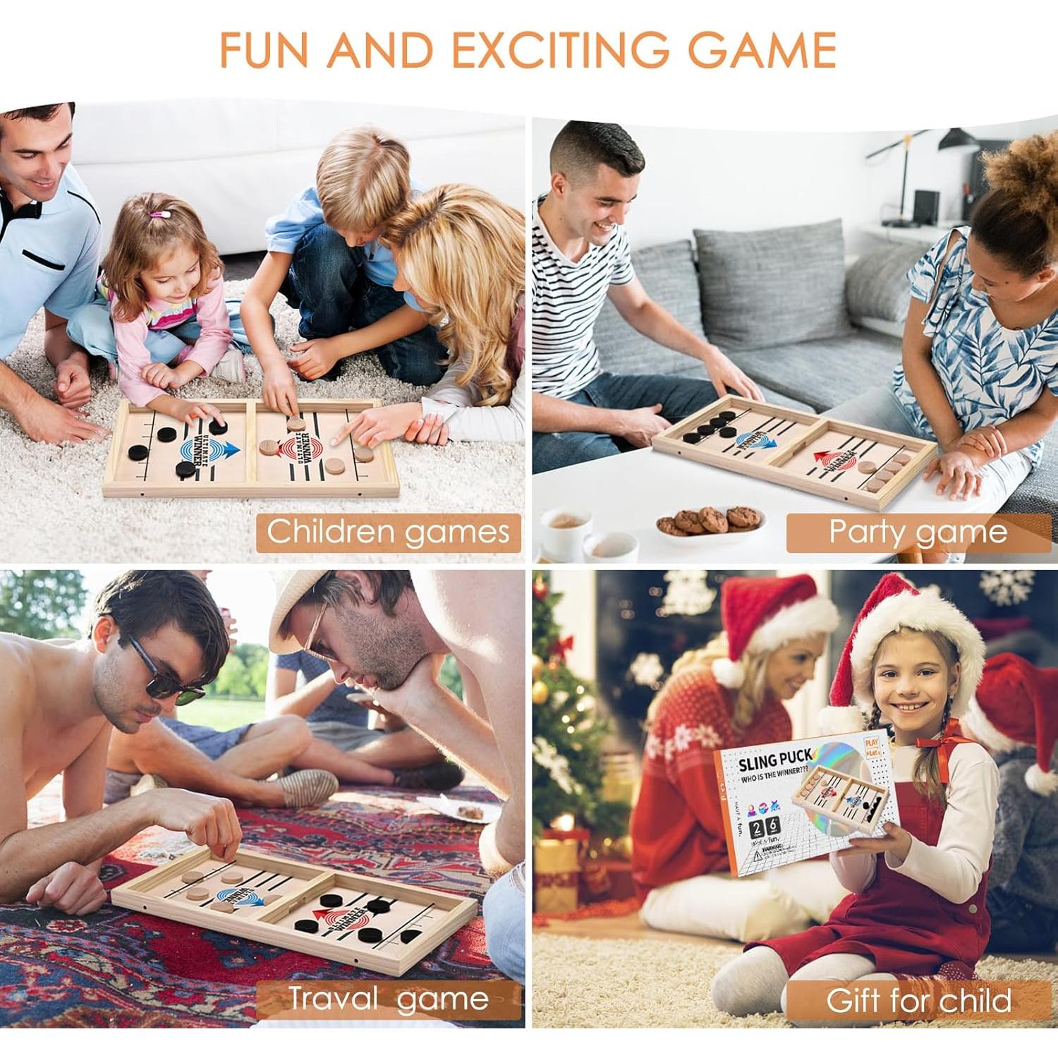 Juego de Pucks Rápido AMFLOWER 56.6x30.5 cm para 2 Jugadores