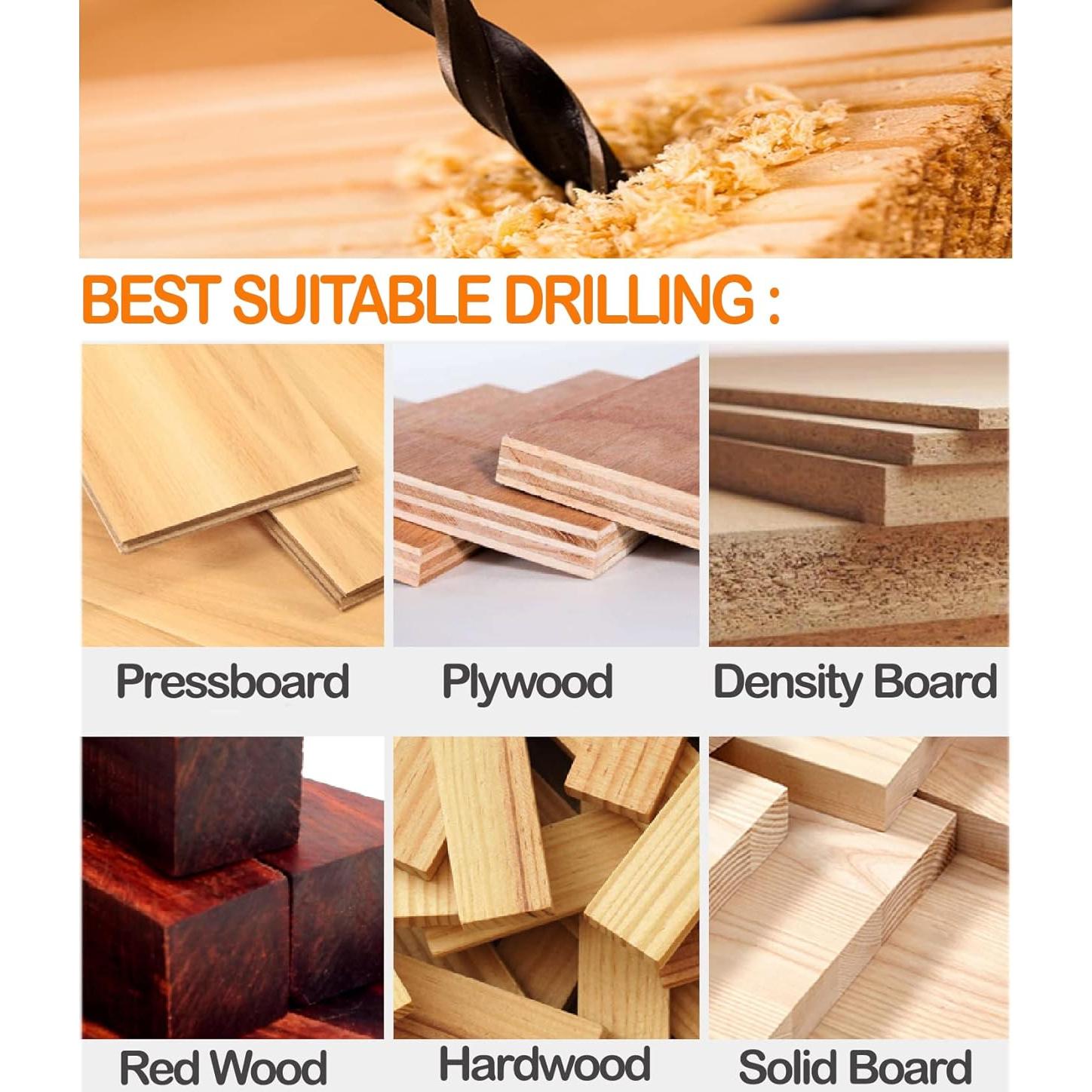 Juego de Brocas de Punta de Madera MAX-CRAFT 10 Pcs 12 mm