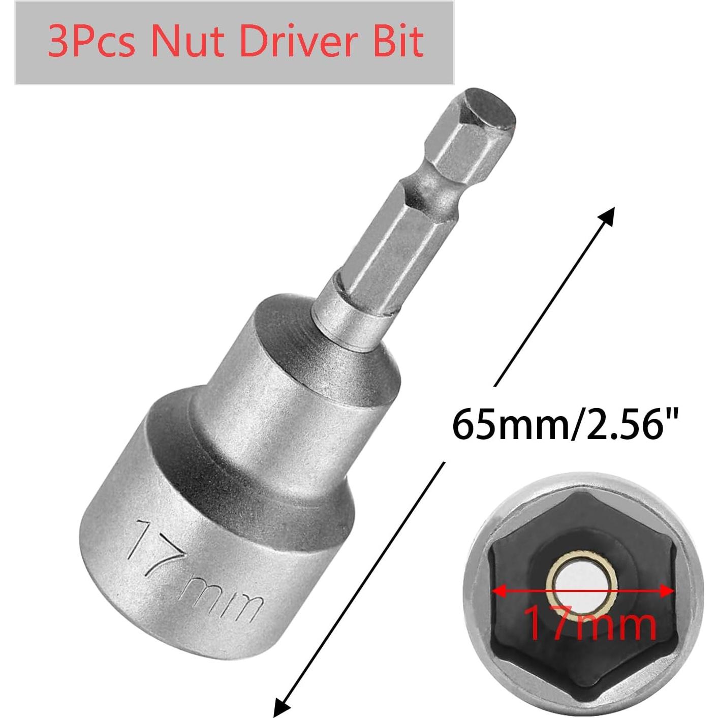 Juego de 3 Piezas Punta de Taladro Magnética 17mm SeonFook
