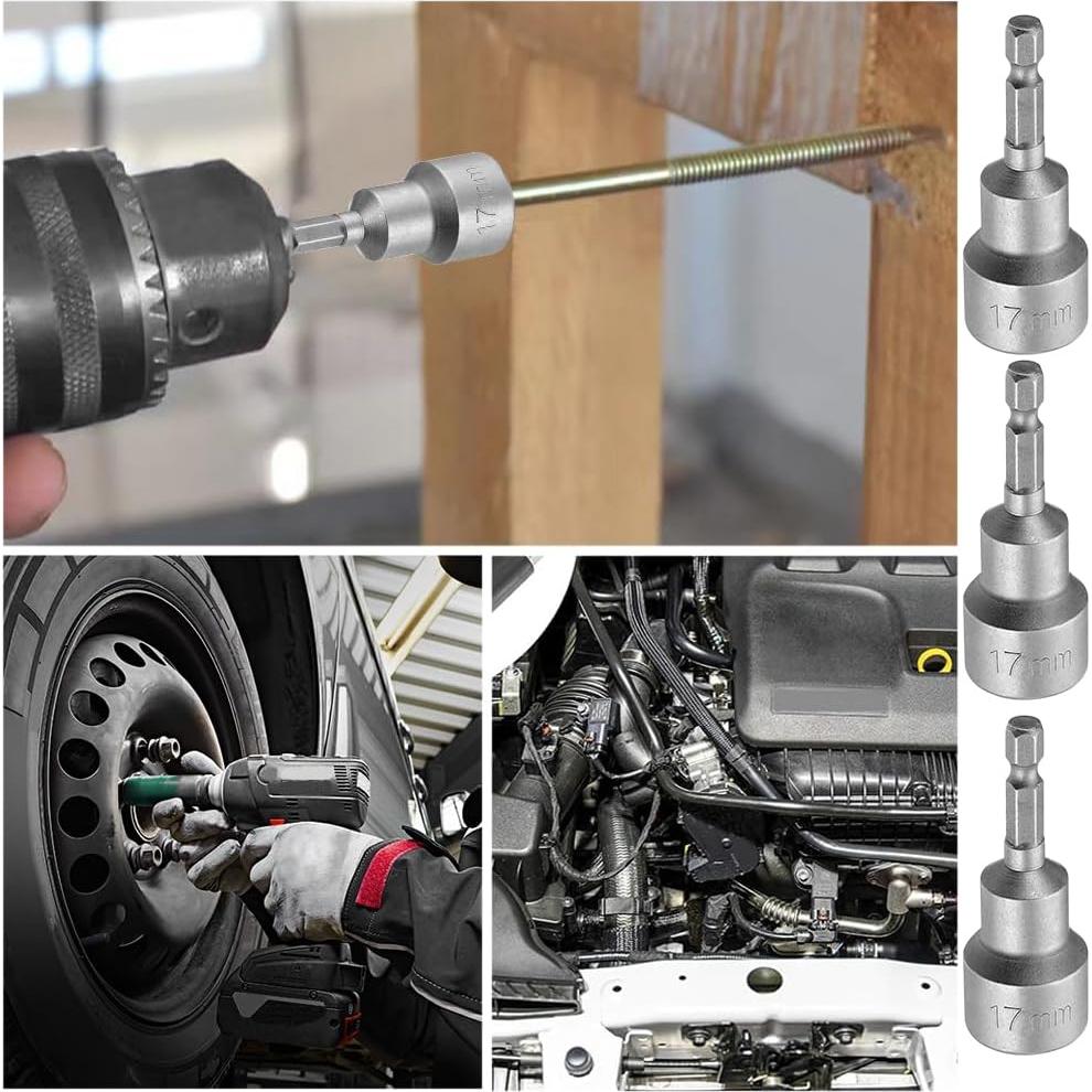 Juego de 3 Piezas Punta de Taladro Magnética 17mm SeonFook