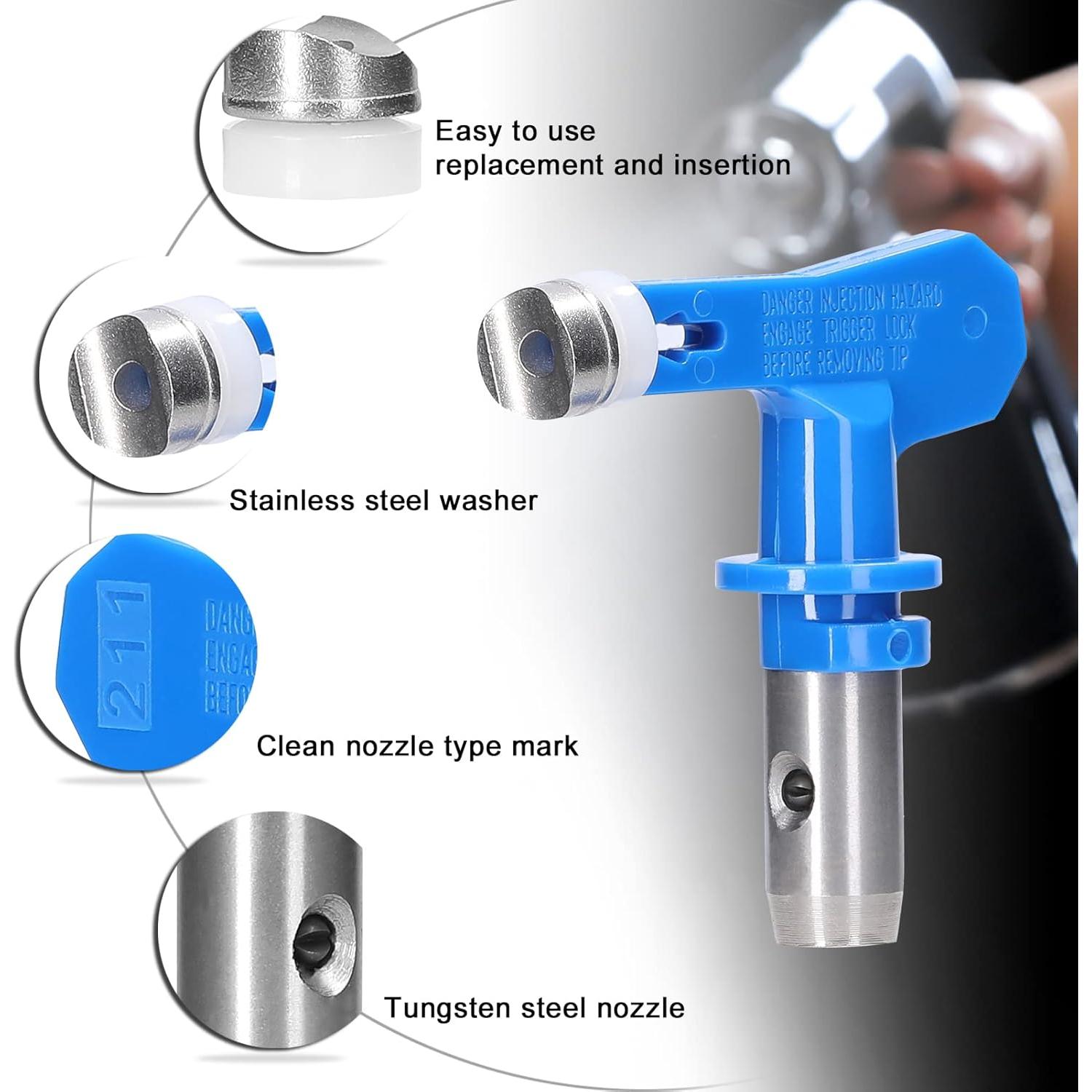 Juego de Boquillas para Pulverizador Sin Aire Geevorks 6 Pzs