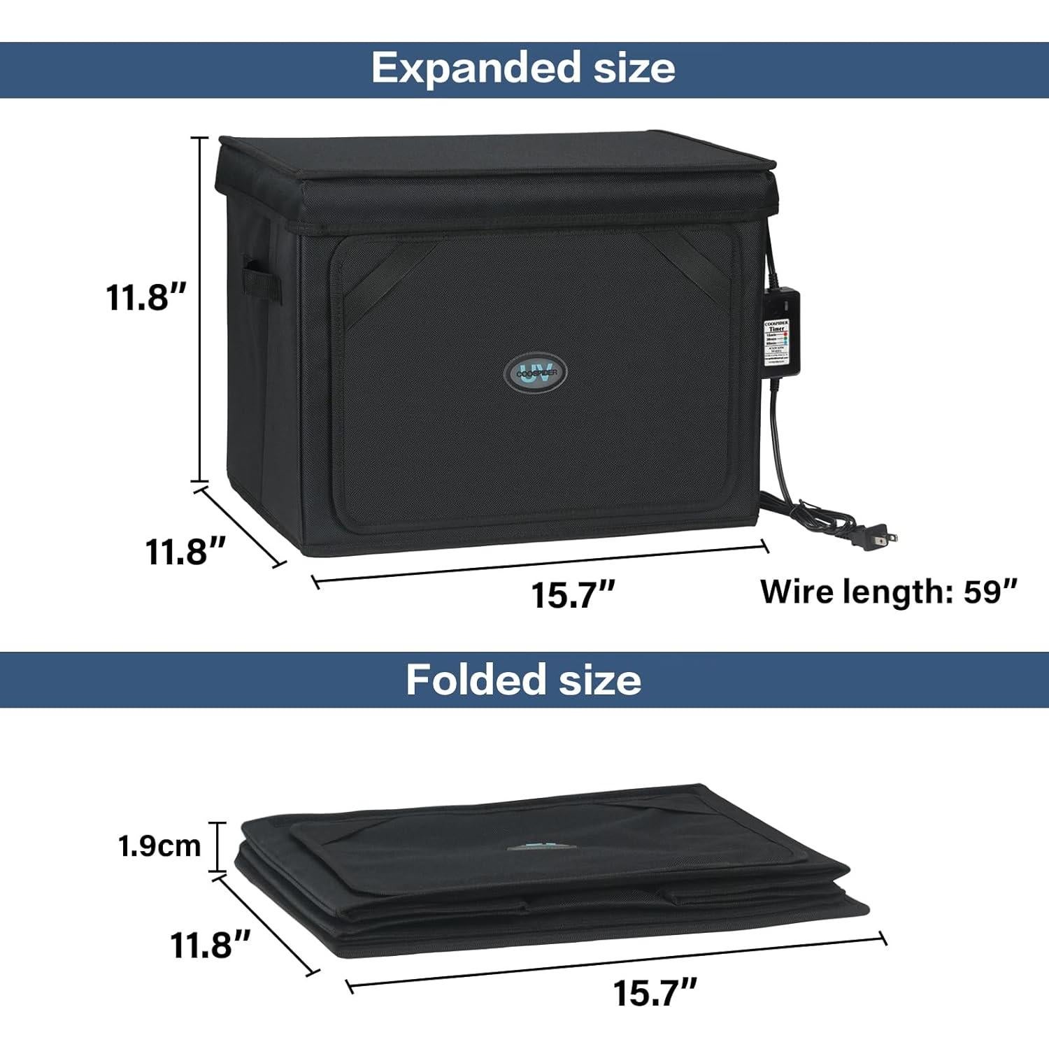 Caja Desinfección UVC con Ozono COOSPIDER 36L Plegable