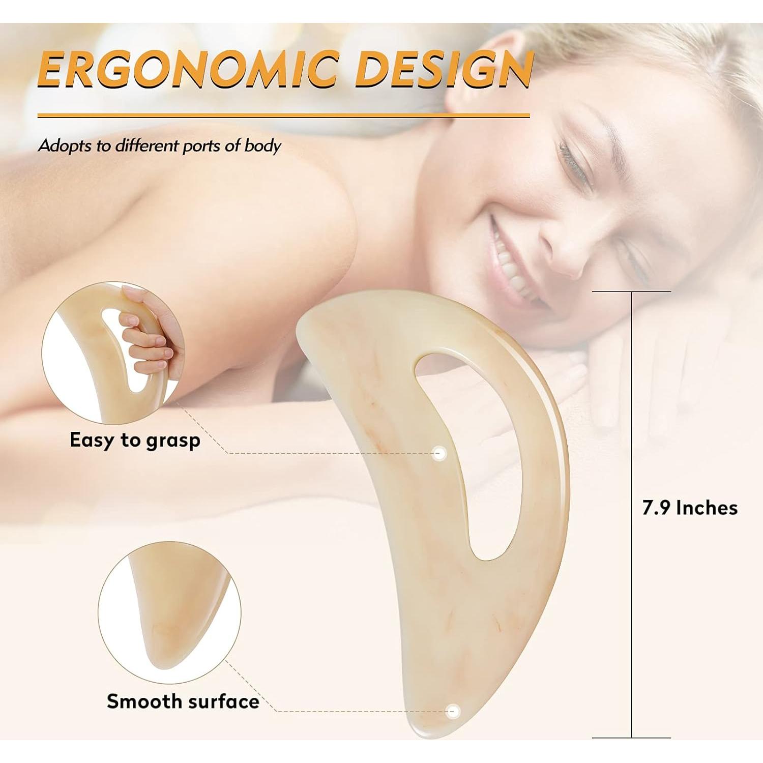 Herramienta de Masaje Gua Sha Grande AICNLY - Resina Anti Celulitis